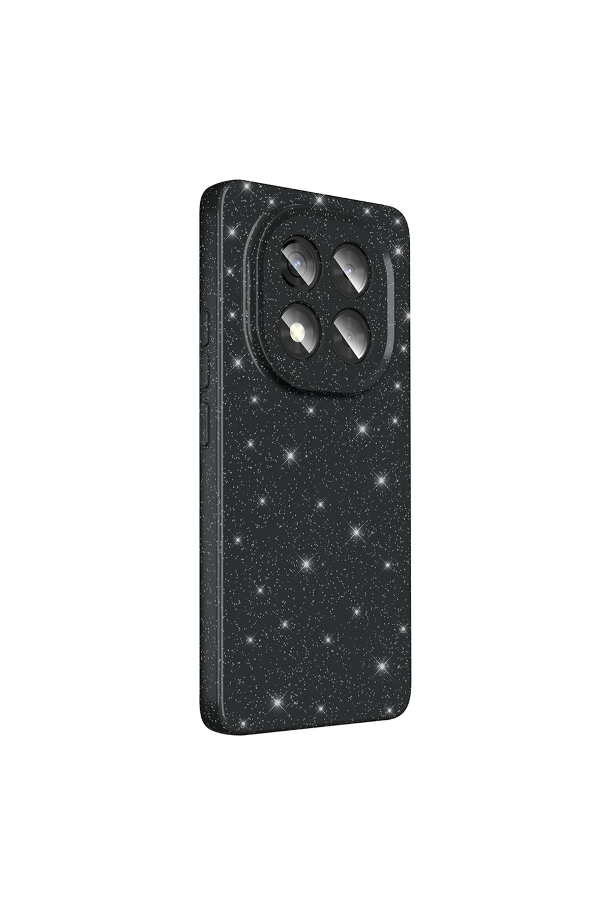 Gpack Xiaomi Redmi Note 14 Pro Plus uyumlu Kılıf Koton Simli Silikon Kamera Korumalı Siyah