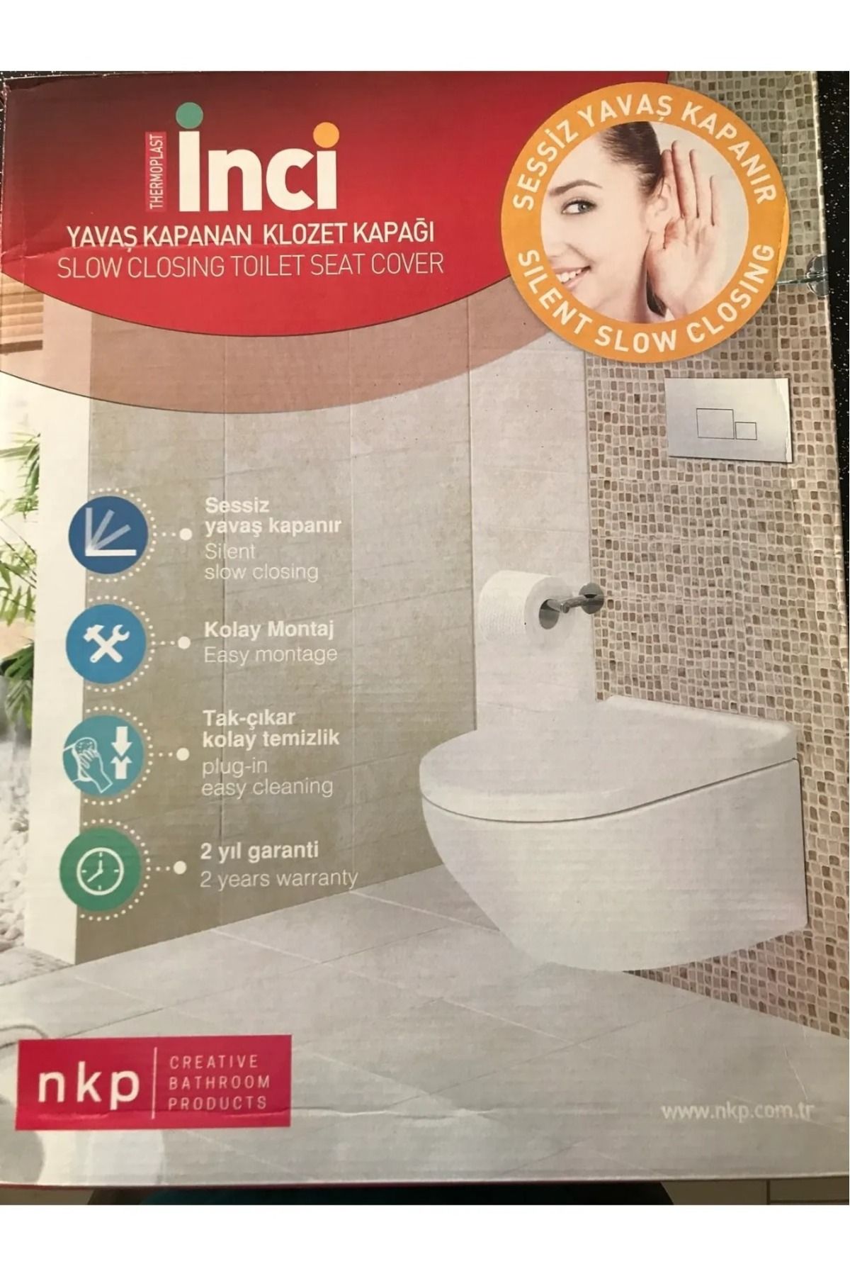 TAKVA NKP İNCİ KLOZET KAPAĞI