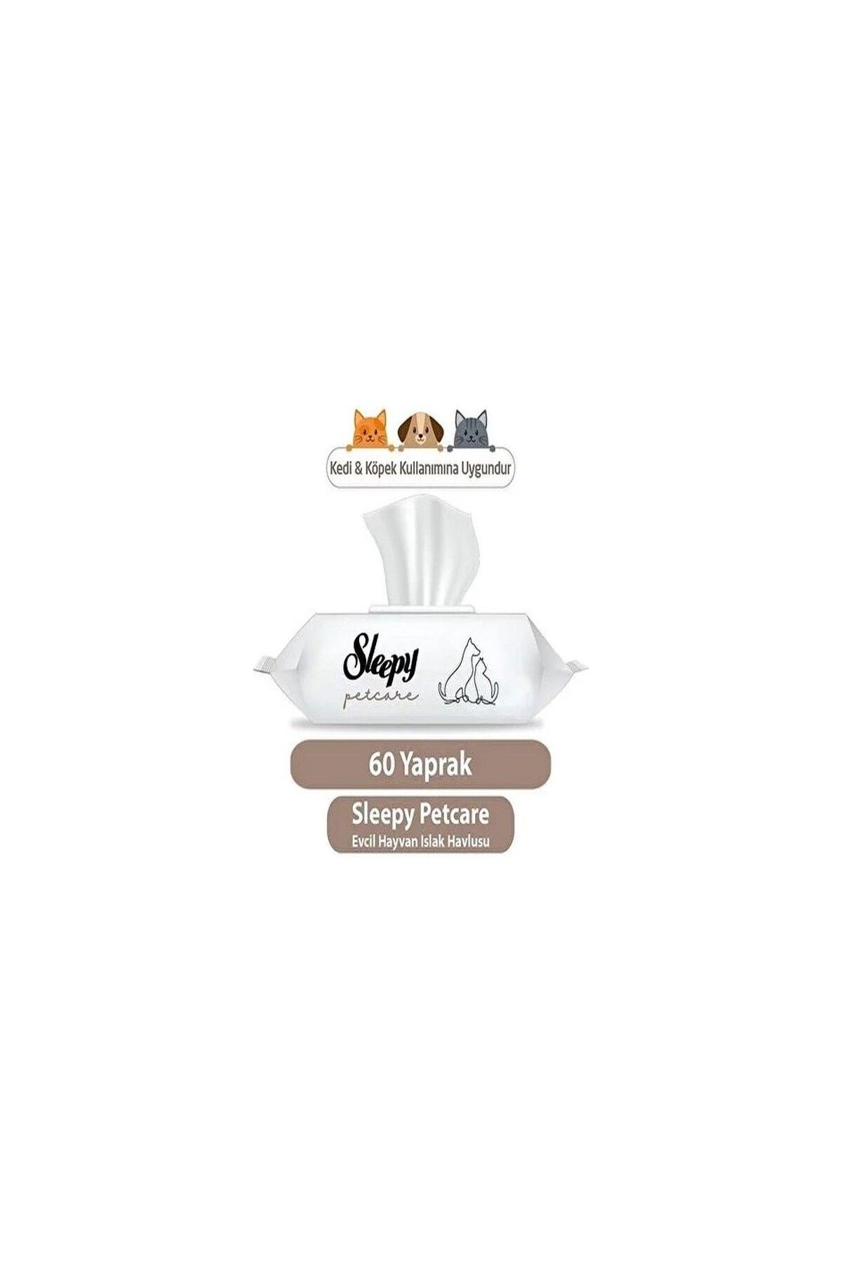 Sleepy Petcare Evcil Hayvan Islak Havlusu 60 Yaprak 3 Adet