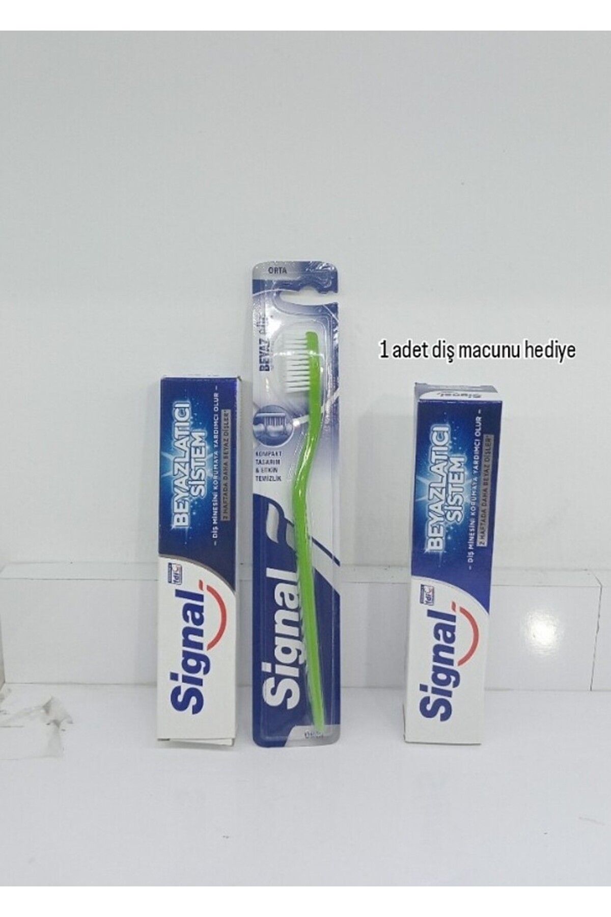 Signal SİGNAL BEYAZLATICI DİŞ MACUN 50 ml +BEYAZ GÜÇ DİŞ FIRÇA. ( 50 ml Macun hediye 1 adet )