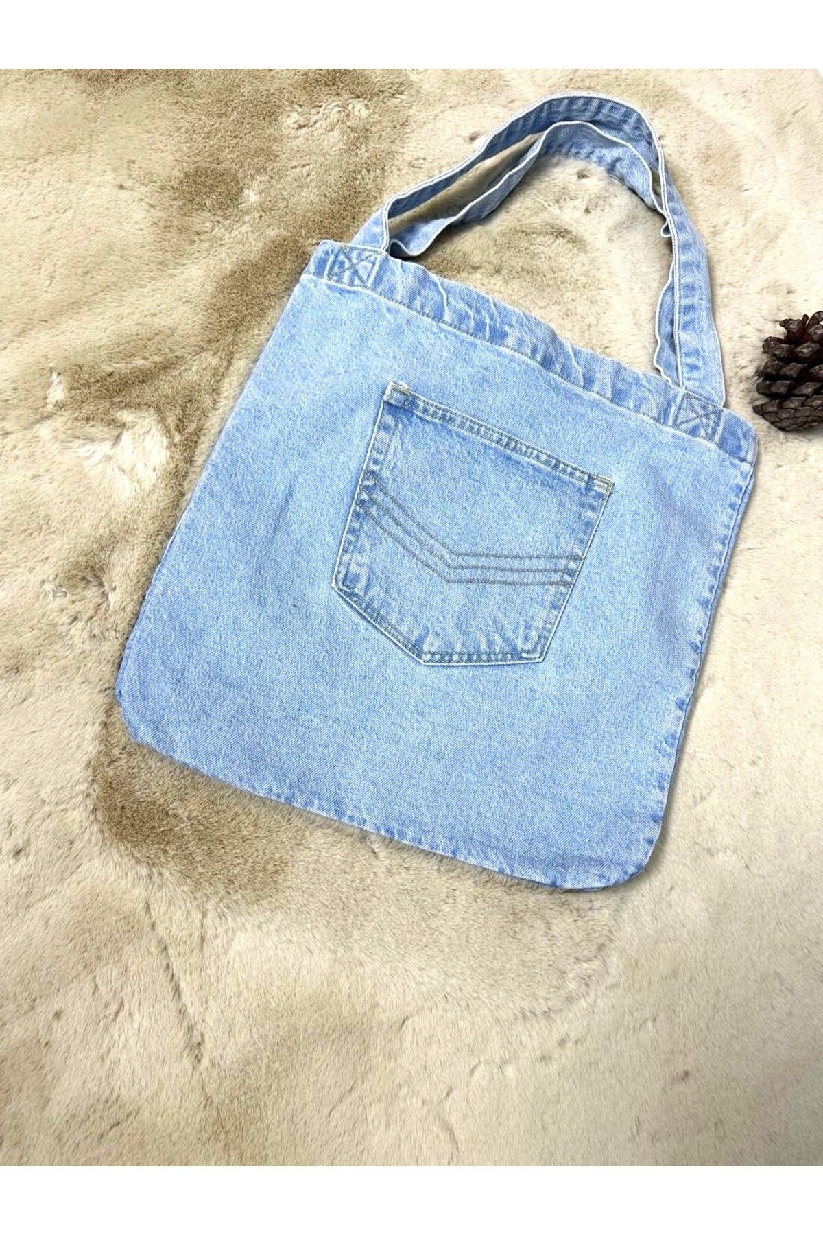 VELLICHOR Kadın Denim Cepli El ve Omuz Çantası