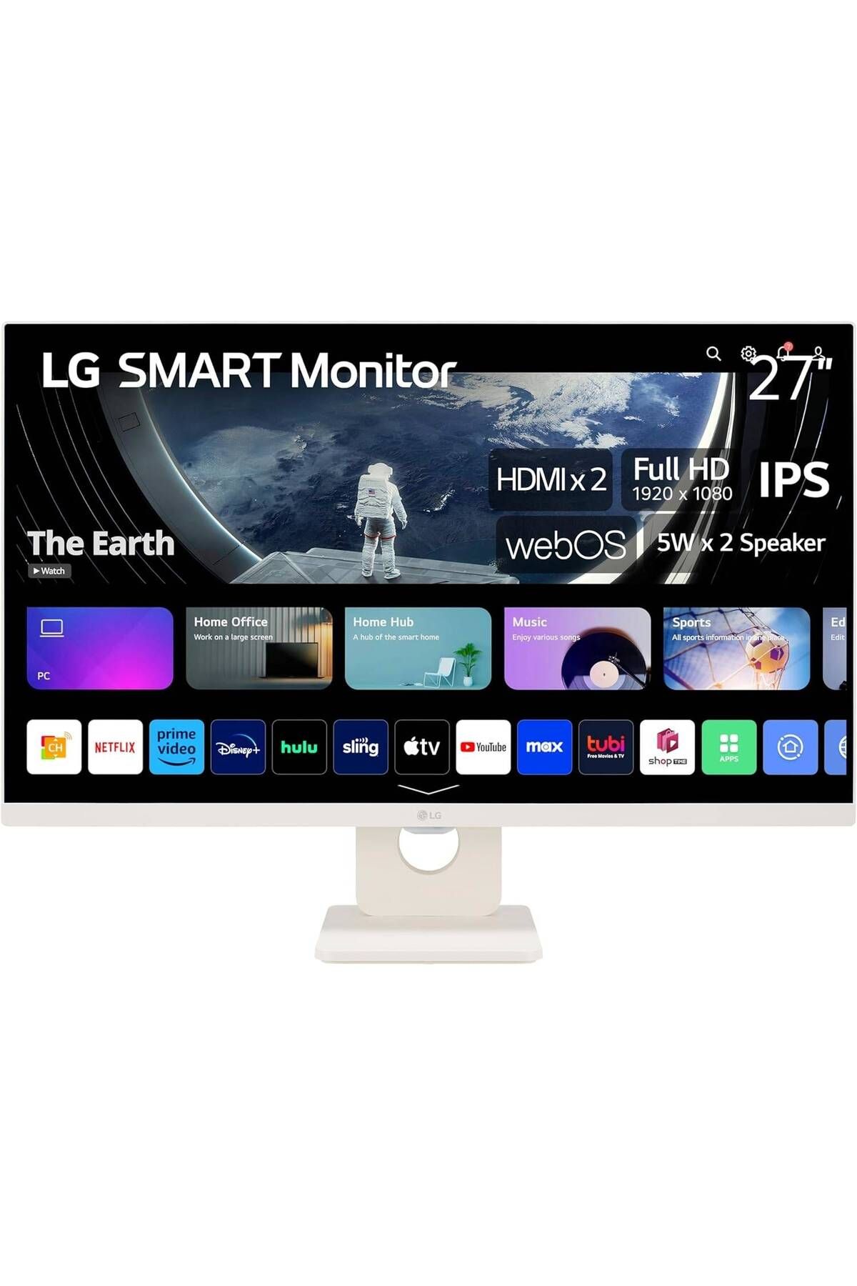 LG-27" FHD IPS Monitor, 100Hz Refresh Rate & 5ms Response Time, AMD FreeSync, Slim Design, HDMI / 1