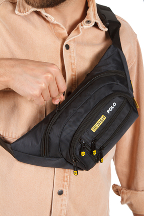 Torz Erkek Bel Çantası Çapraz Çok Cepli Su Geçirmez Kumaş Göğüs Çapraz Kulakl...