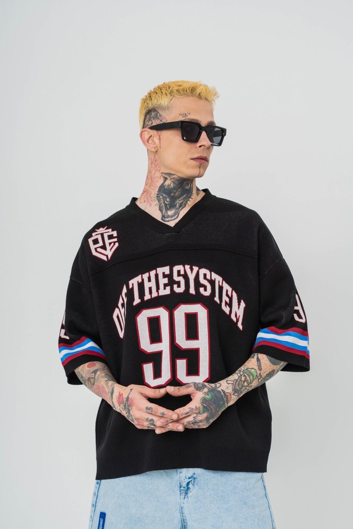 go gang own Off The System 99 Knit Oversize Triko T-shirt