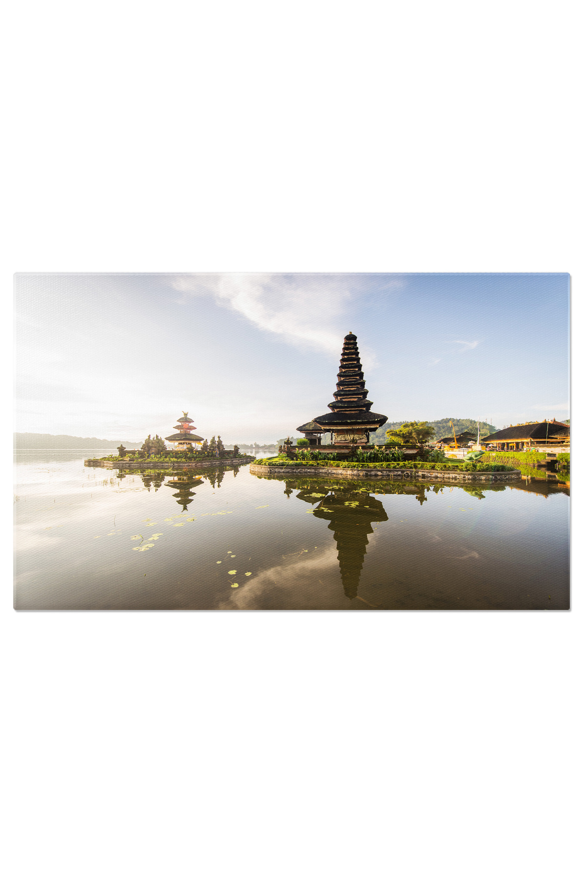 StoryGift Romania Tablou Canvas Templul Uimitor Pura Ulun Danu Beratan La Rasarit In Bali, Bali, Templu, Rasarit, - 40 x 25