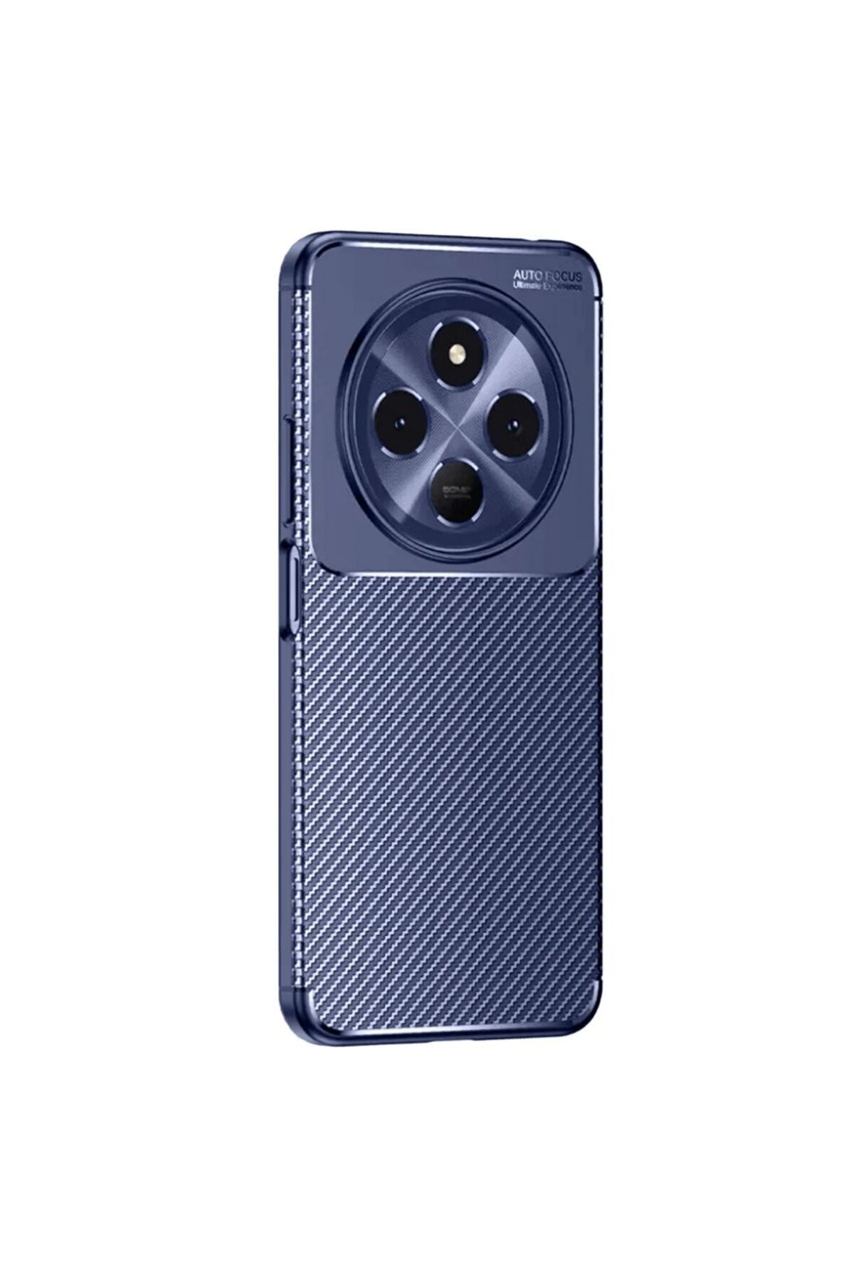 Gpack Tecno Spark 30 uyumlu Kılıf Negro Karbon Görünümlü Silikon Lacivert