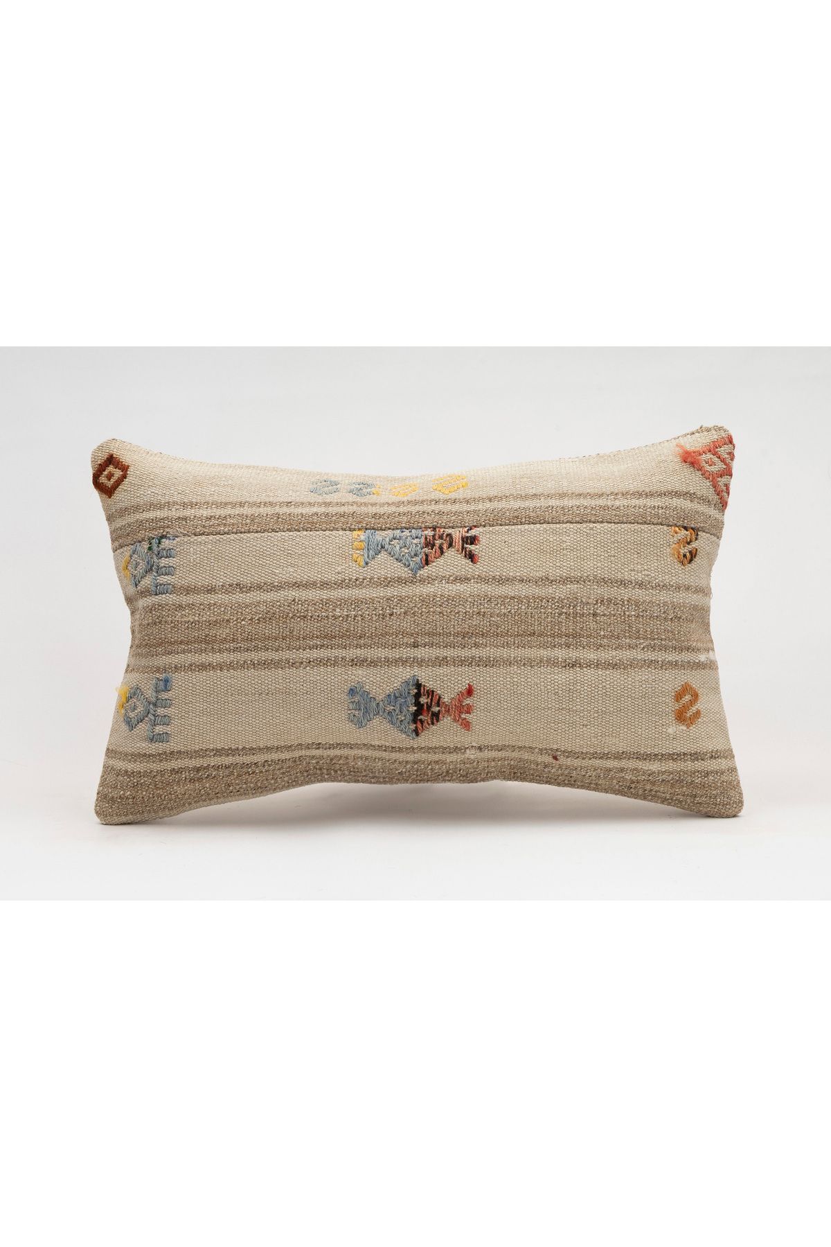Kilim Whole Sale El Yapımı Kilim'den Yapılmış Vintage Kırlent Kılıfı, Yün, 30x50 Cm