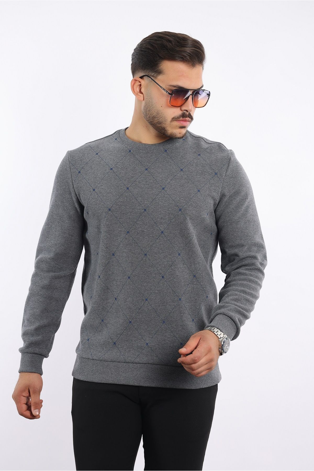 rugatchi Kolej Bisiklet Yaka Sweatshirt %100 Pamuk