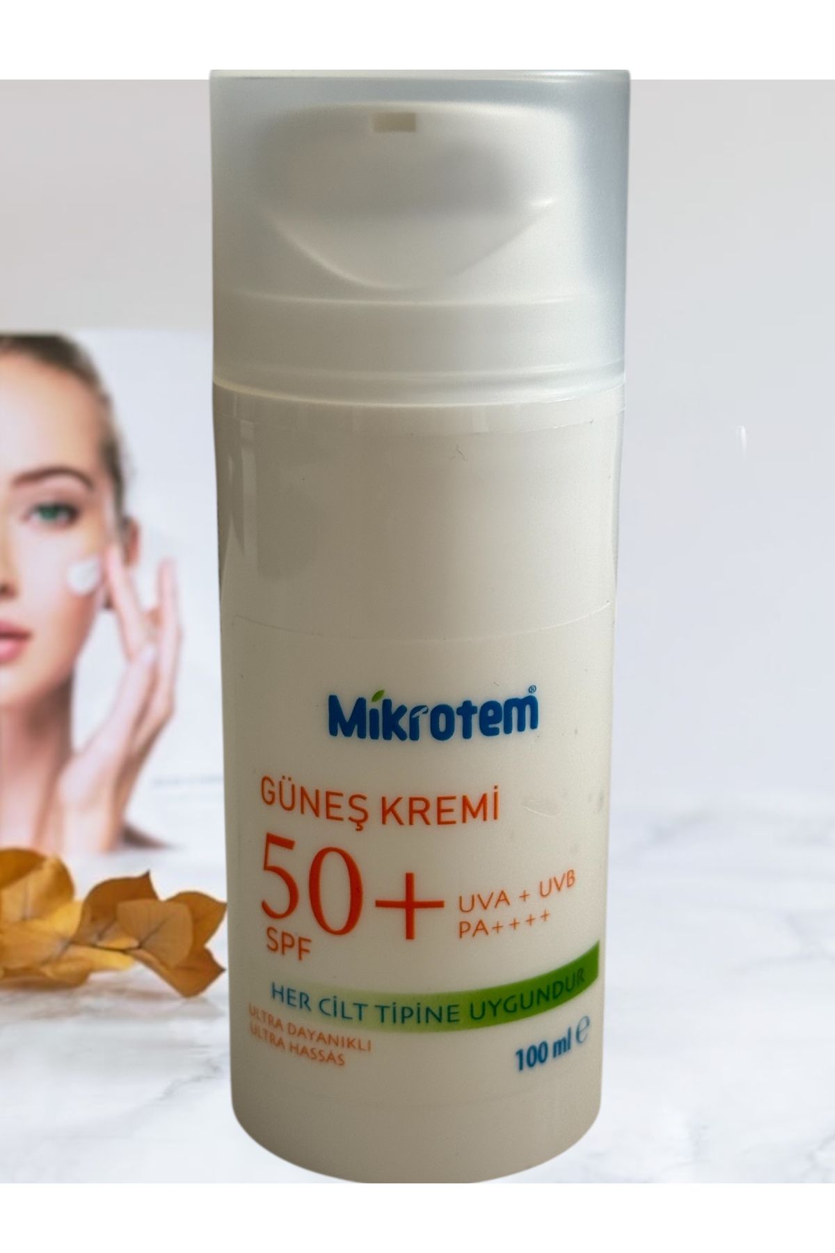 Mikrotem-Sunscreen Spf 50 Daily Use Facial Sunscreen for Normal and Mixed Skin 100ml 3