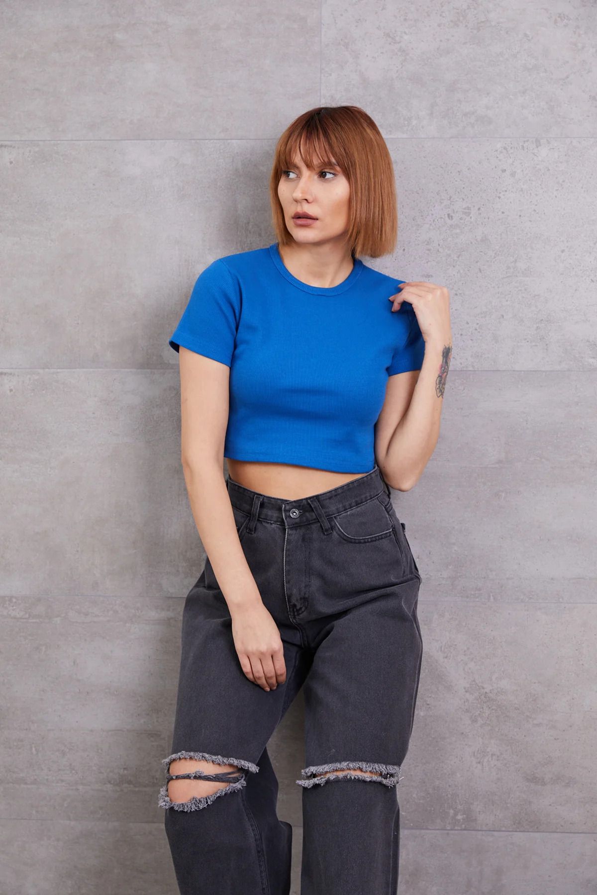 BERRU PAZARLAMA Fitilli Crop Body