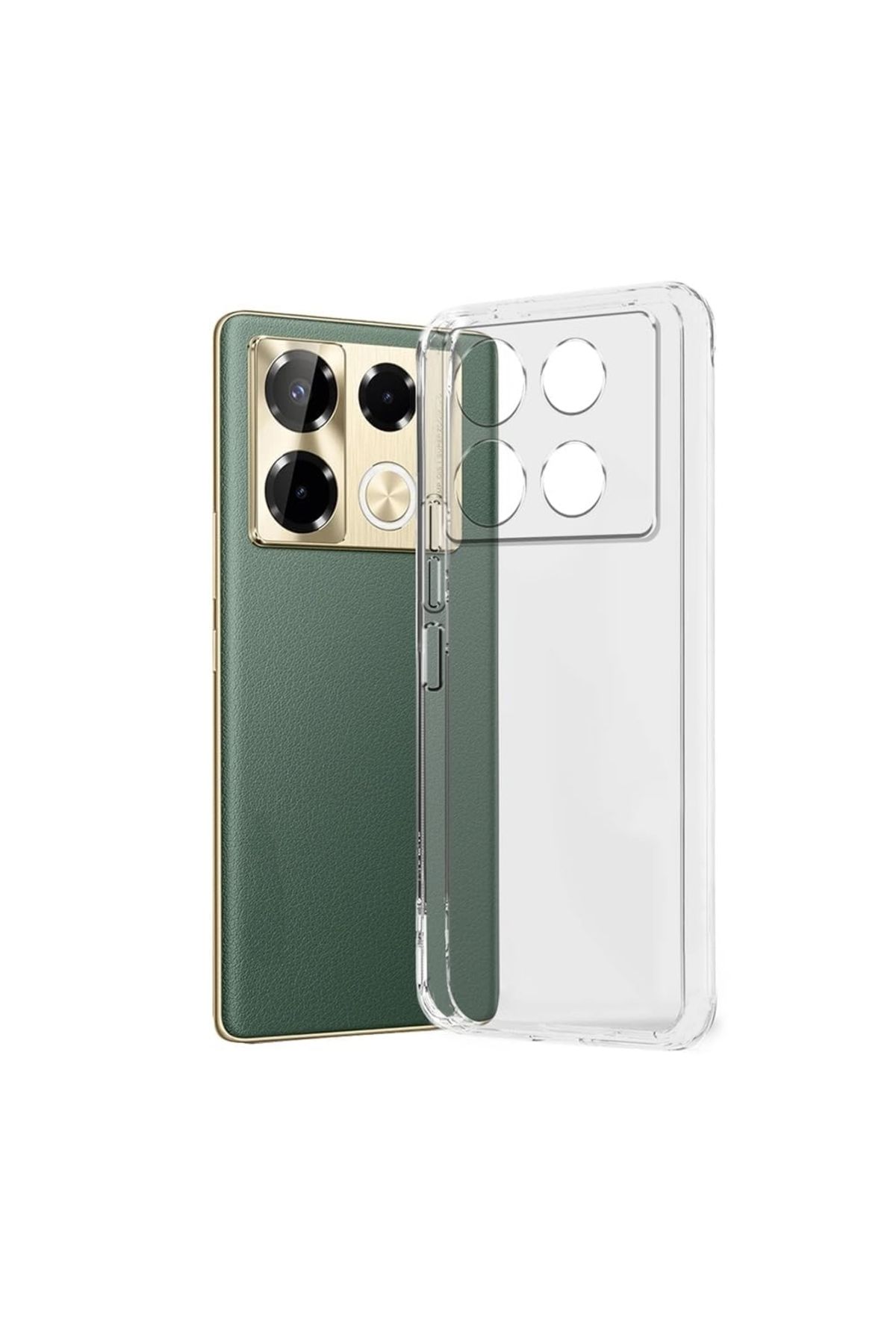 Apsuwa Infinix Note 40 Pro uyumlu Kılıf Şeffaf Silikon