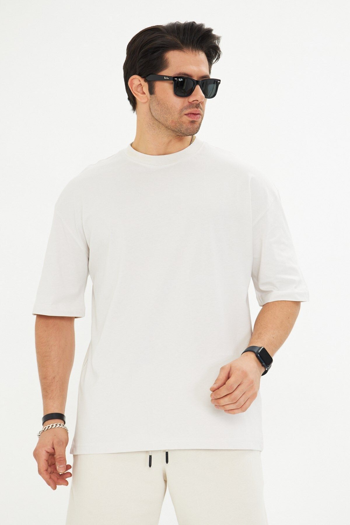 The Champ Clothing-Ανδρικό κοντομάνικο μπλουζάκι από βαμβακερό Basic Oversize Crew Neck 7