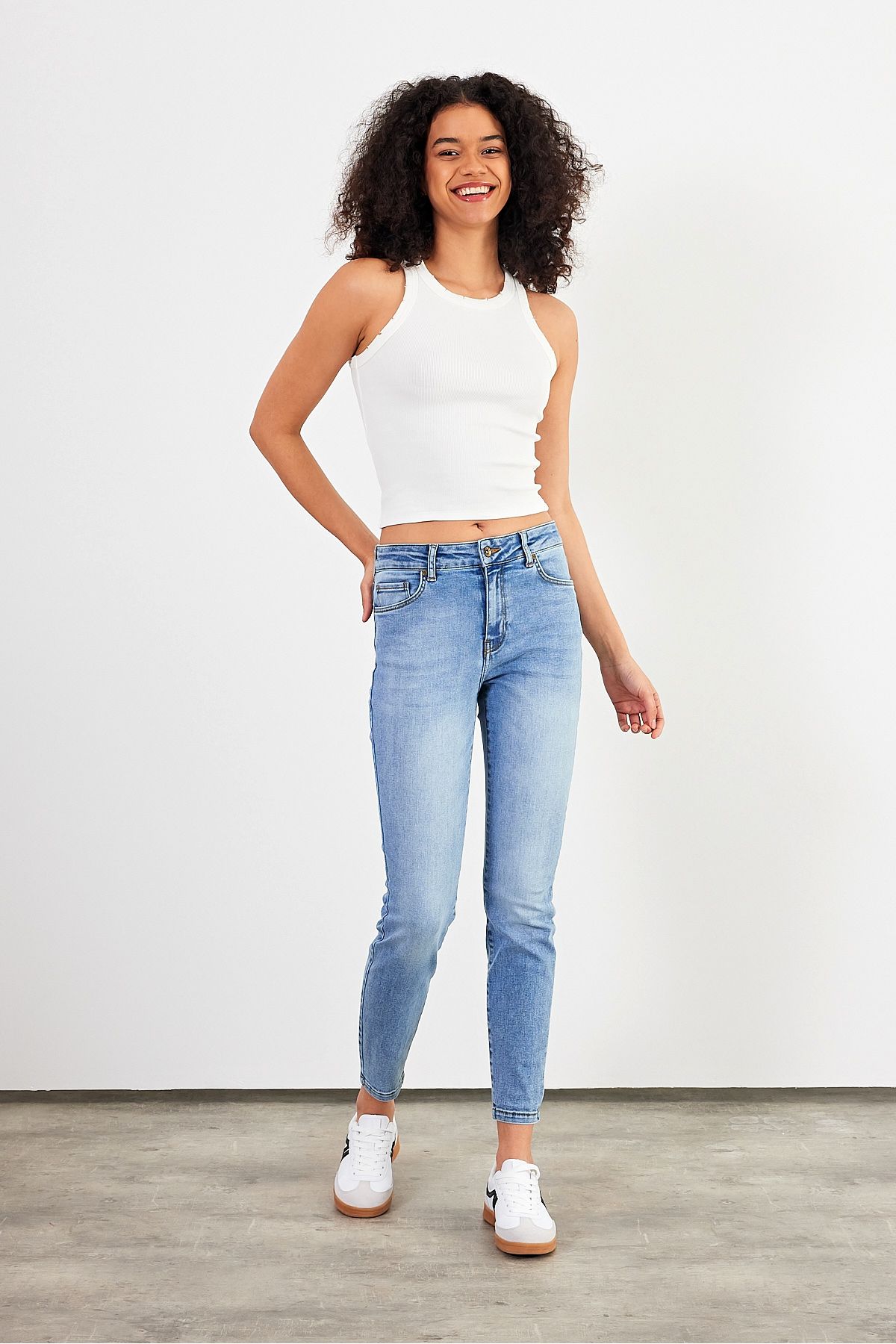 VENA Gabriella Dirty Med Blue Skinny Jean Pantolon - DIRTY MED BLUE