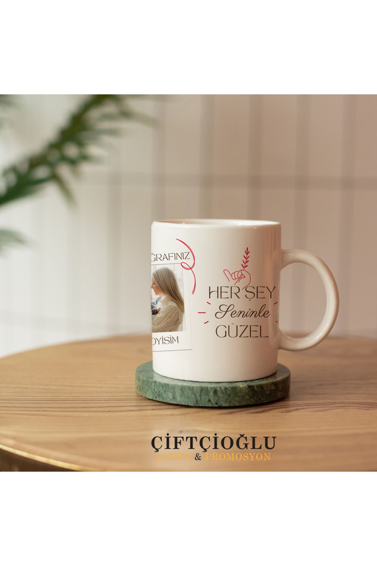 çiftçioğlu Anneye Hediye Kişiye Özel Baskılı 1. Sınıf Porselen Kupa
