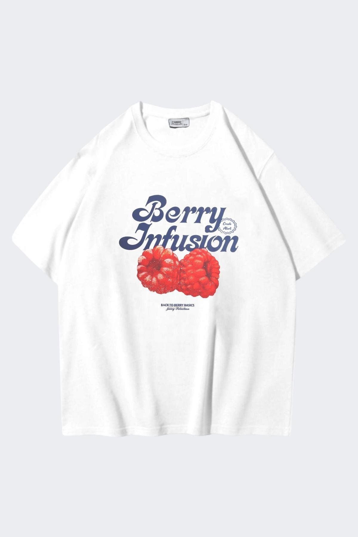 Carpe Watercolor Raspberry Oversize T-shirt