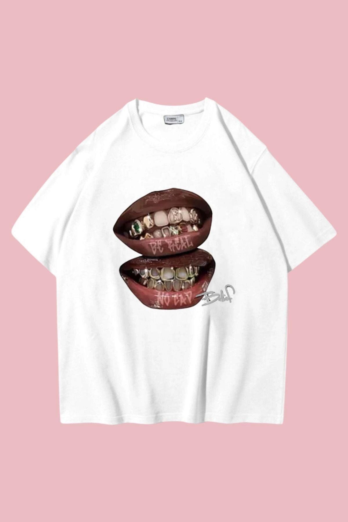 Carpe Colourful Two Lips Oversize T-shirt