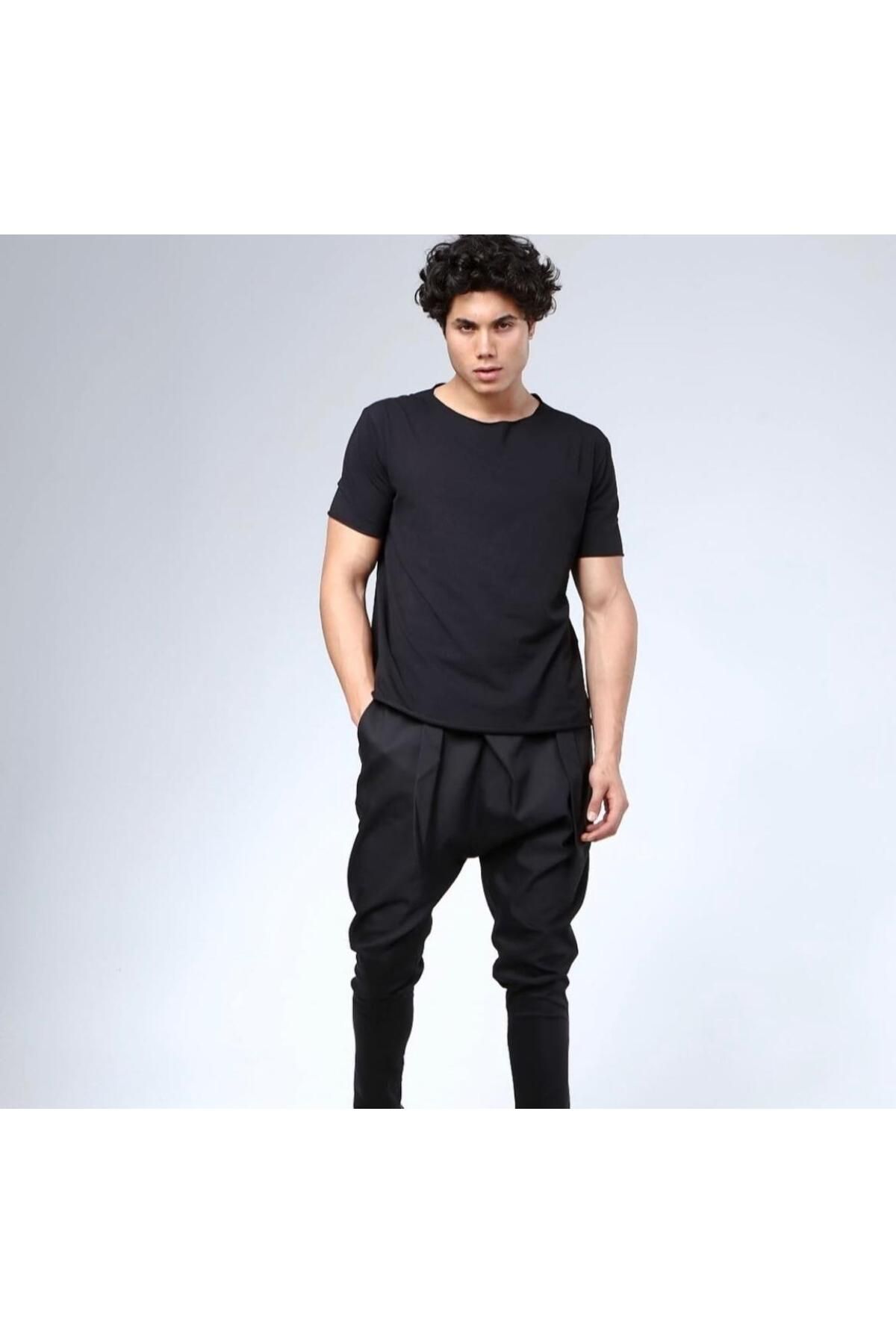 METERİAL QuickPrep Siyah Basic Erkek Tişört – Slim Fit | Günlük ve Spor Kullanım