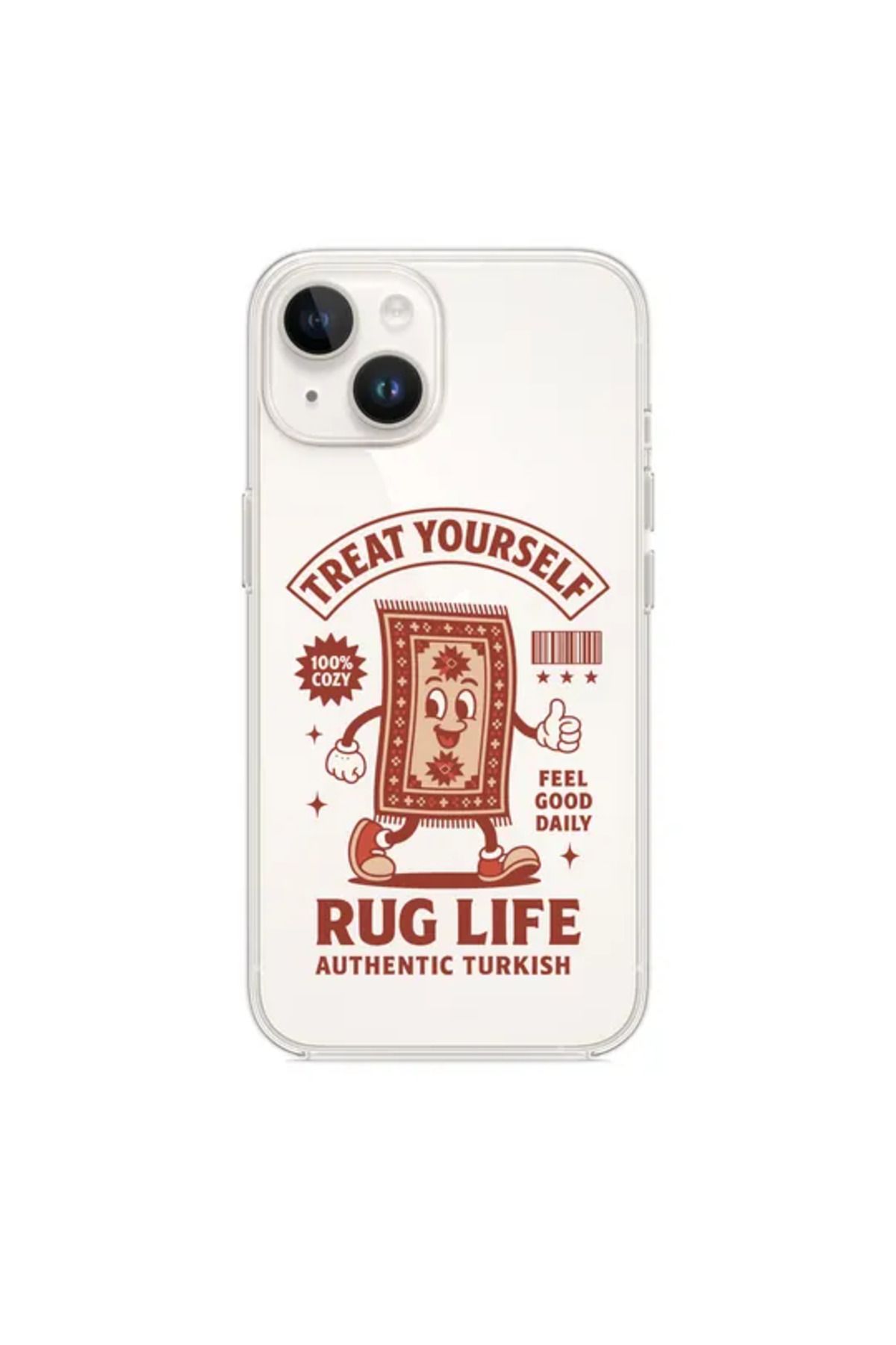 Di Aksesuar Iphone 14 Rug Life Şeffaf Kılıf