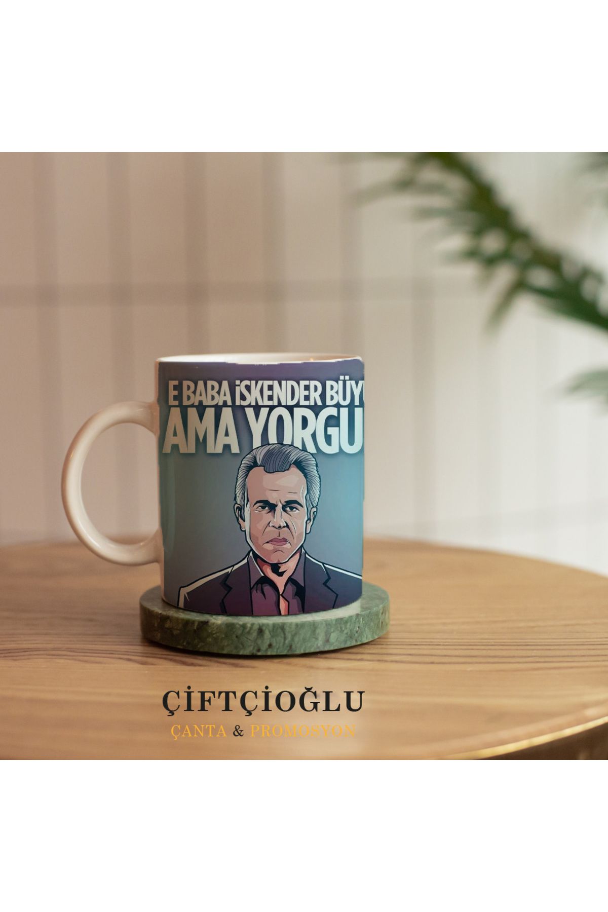 çiftçioğlu Kişiye Özel Baskılı PORSELEN Kupa-Hediyelik Beyaz 1. Sınıf Kupa