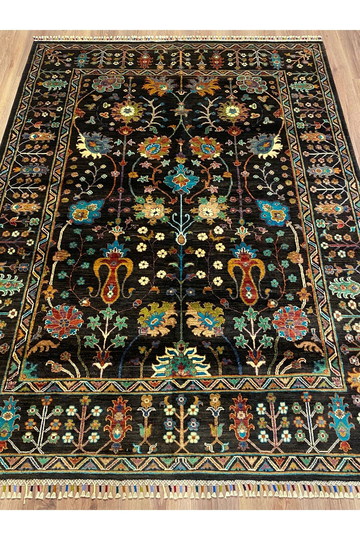 fethiyehalıkilim El Dokuma Afgan Sultani Halısı –%100 Yün %100 El Dokuma Naturel Dekoratif Halı El İşi Özgün Tasarım