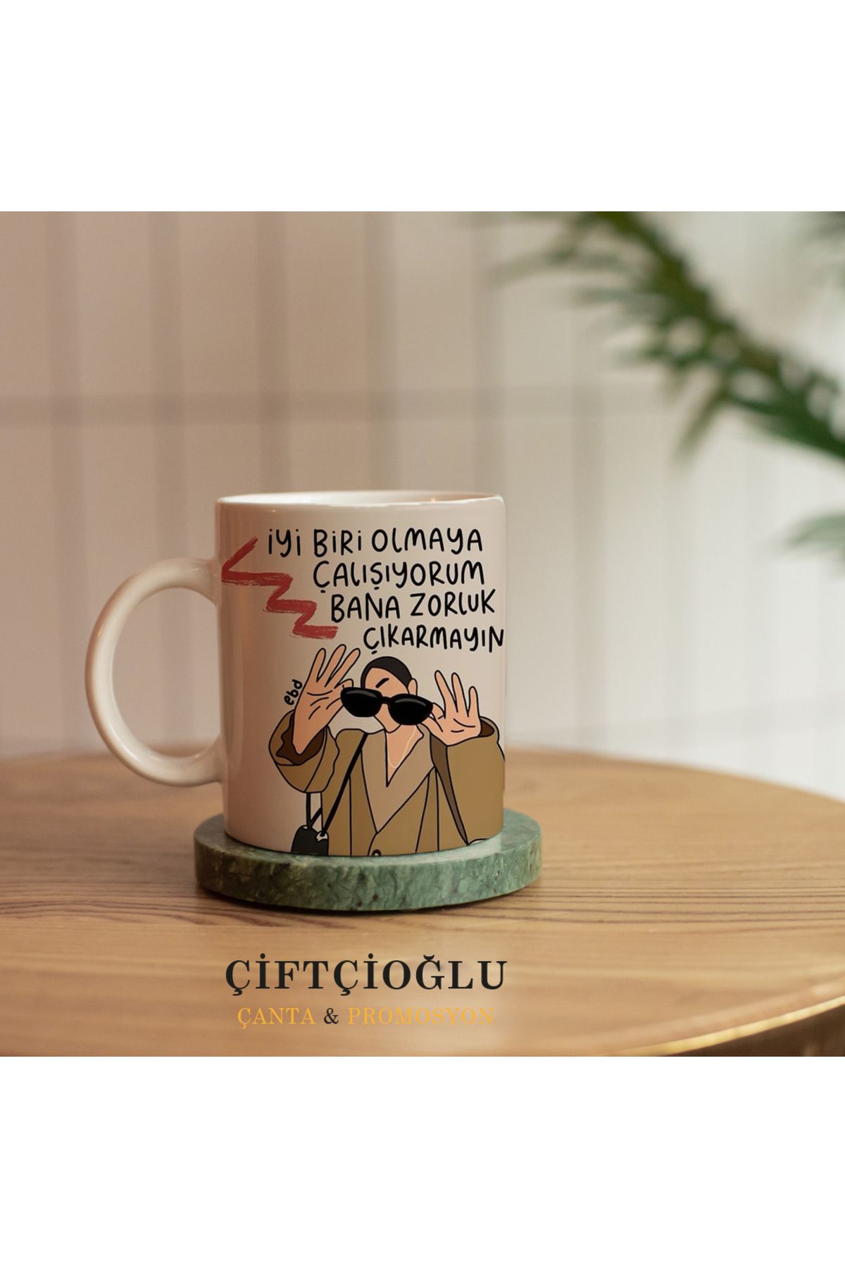 çiftçioğlu Kişiye Özel Baskılı PORSELEN Kupa-Hediyelik Beyaz 1. Sınıf Kupa