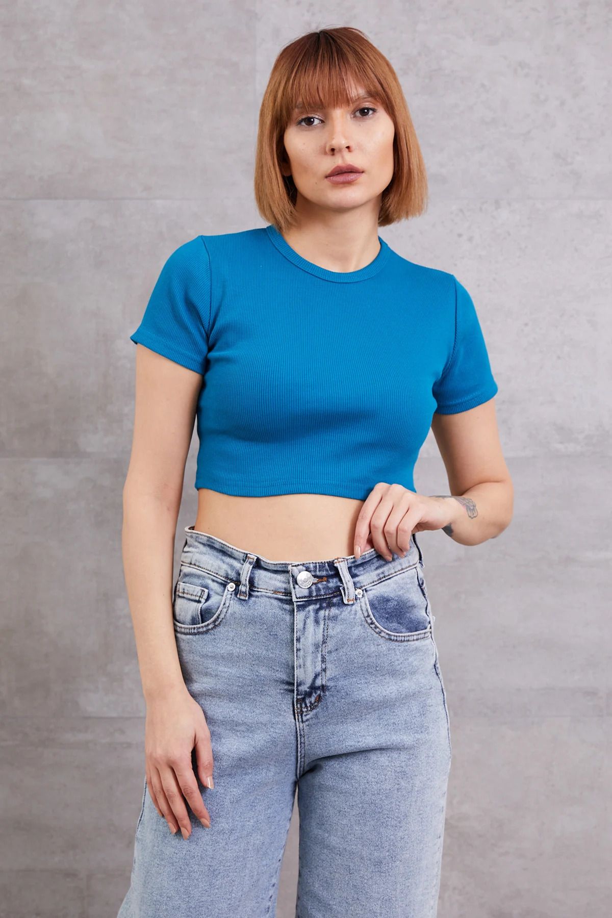 BERRU PAZARLAMA Fitilli Crop Body