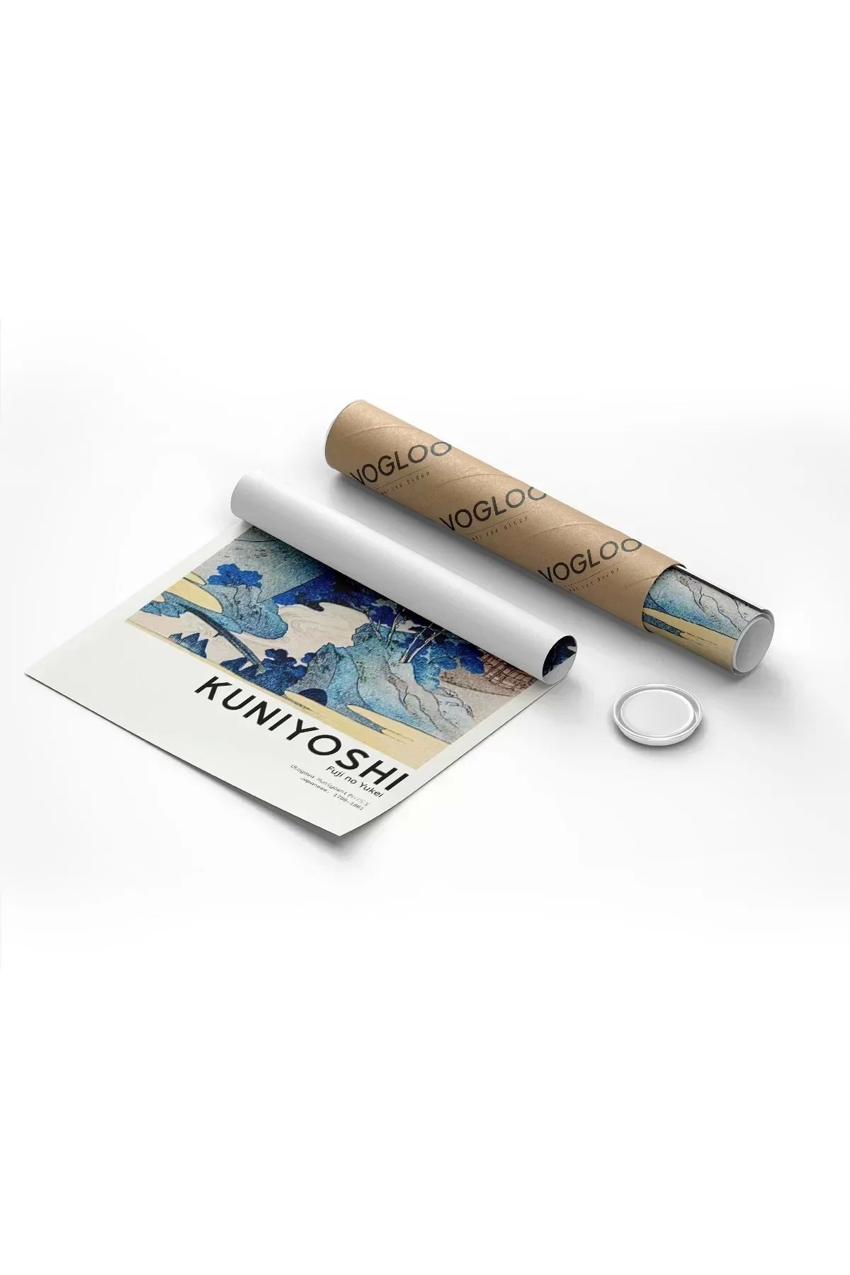 VOGLOO Çerçevesiz Poster Kuniyoshi Fuji no Yukei