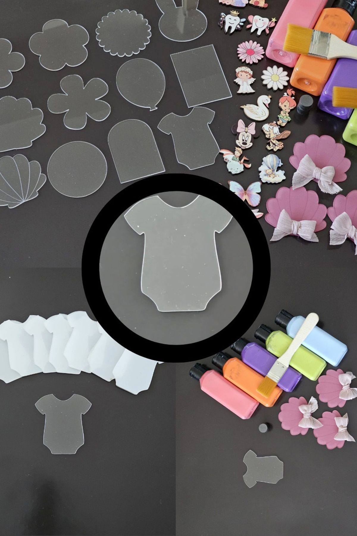 HEDİYECRAFT 10 Adet Şeffaf Pleksi 7 cm Çap – Boş Tasarıma Uygun Magnet | Hediyecraft 2