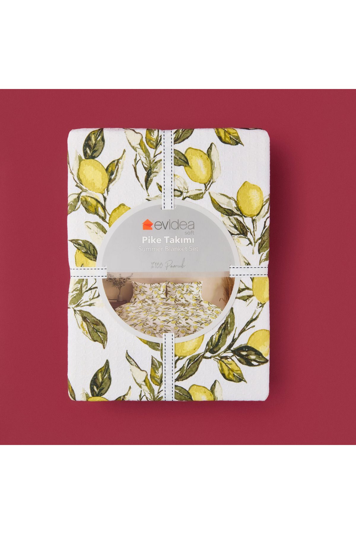 Evidea Soft Fresco Çift Kişilik Pike Takımı - Beyaz
