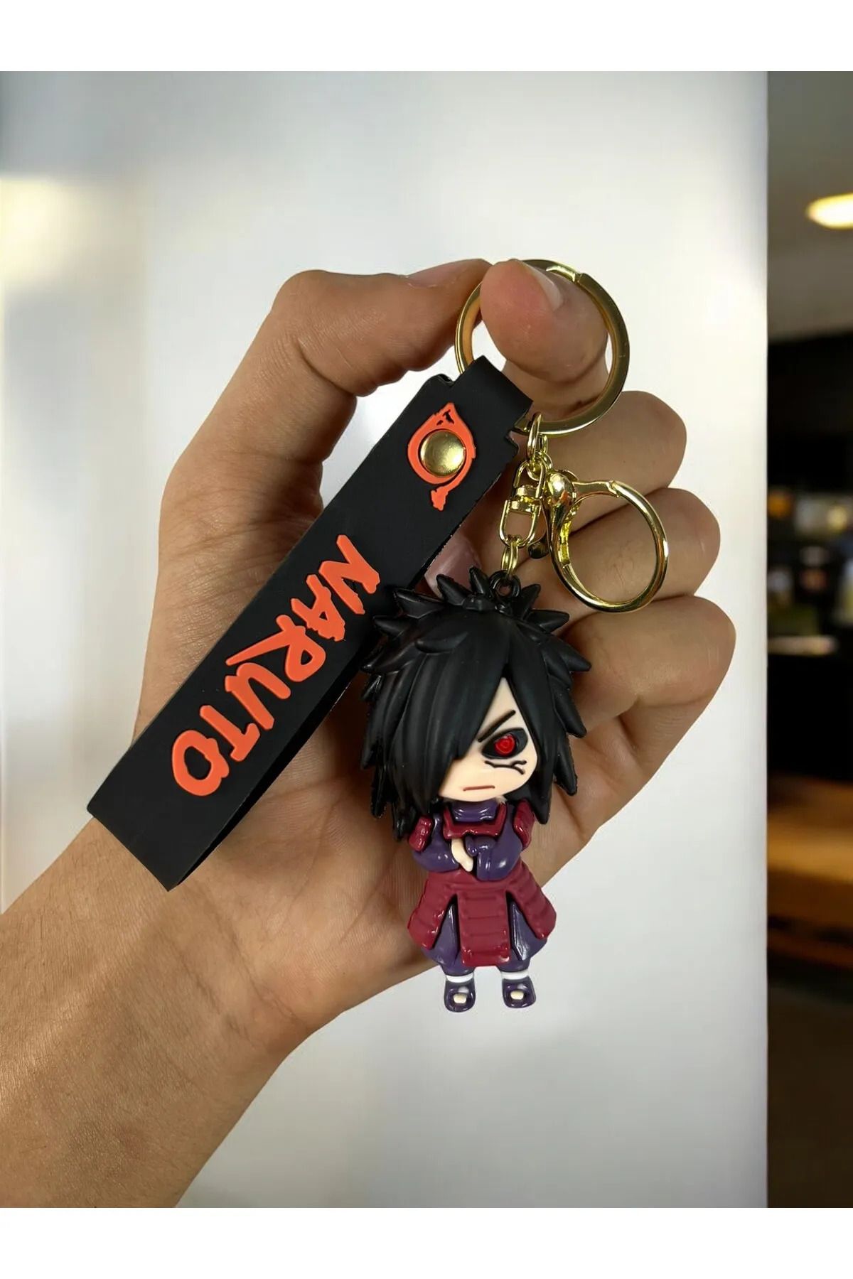 bujiteri box 3D Lüks Büyük Boy Naruto Figürü Silikon Anahtarlık Ve Çanta Aksesuarı