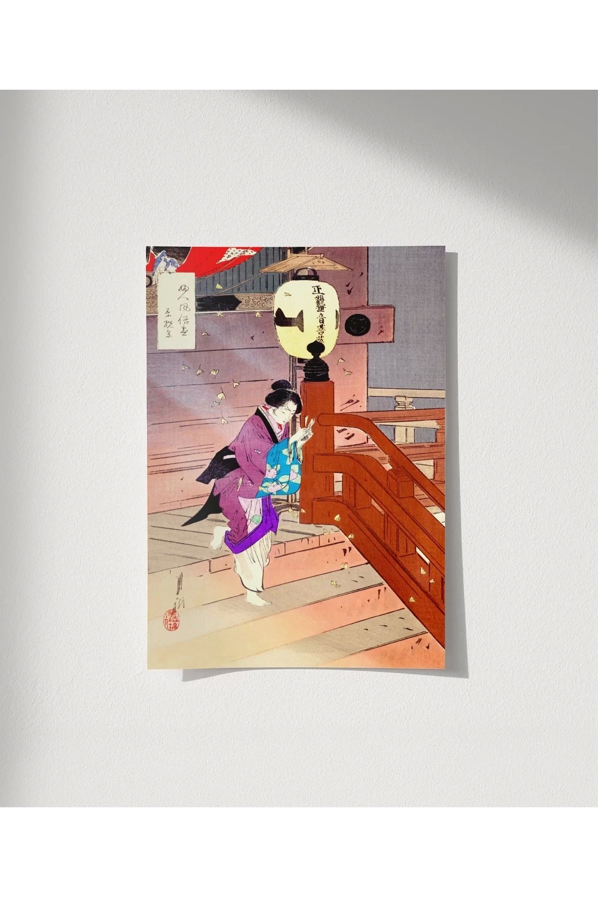 VOGLOO Çerçevesiz Poster Tapınakta Sessiz Dilek