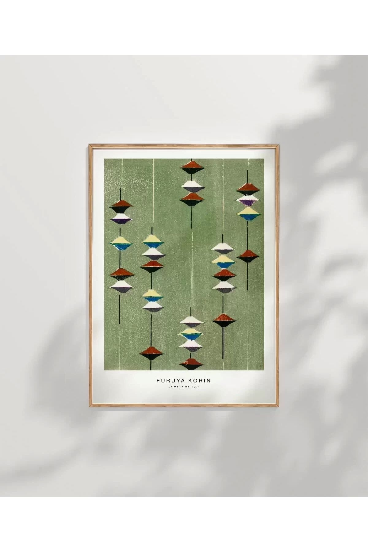 VOGLOO Çerçevesiz Poster Fruya Korin-Vintage Japon Deseni Baskı No 1