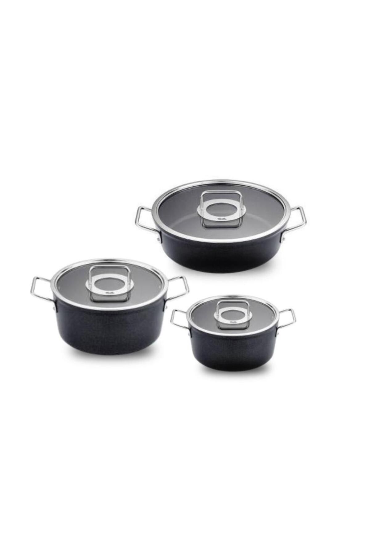 Fissler Adamant 6 Parça Cam Kapak Tenccere Seti