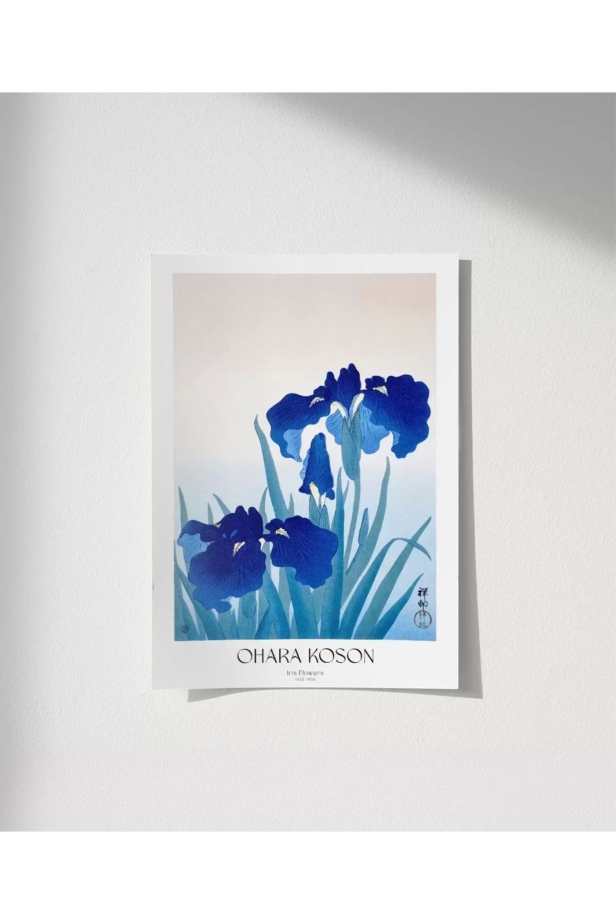 VOGLOO Çerçevesiz Poster Ohara Koson İris Çiçekleri