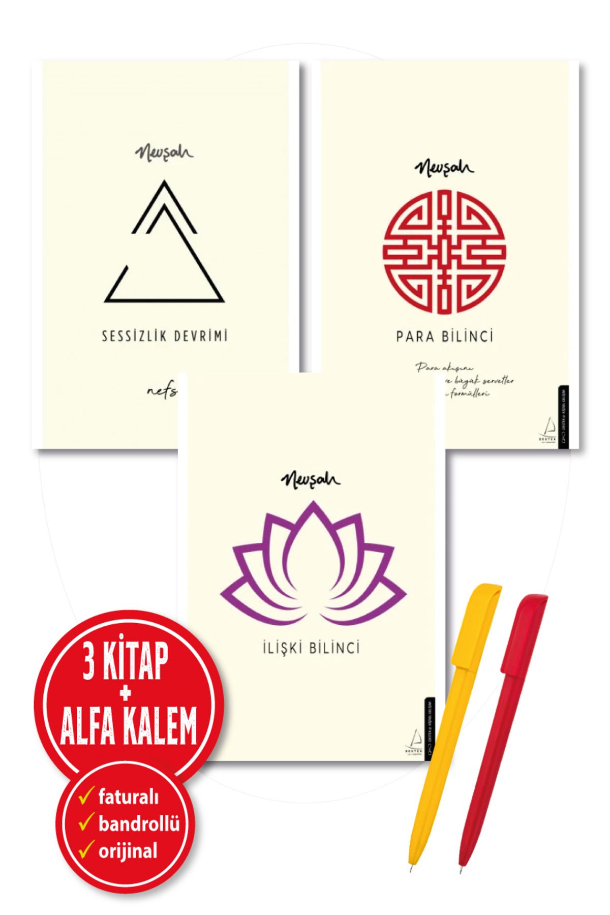 Destek Yayınları Alfa Kalem+ Sessizlik Devrimi+İlişki Bilinci+Para Bilinci (Nevşah Fidan) 3 Kitap Yeni - Destek Kitap