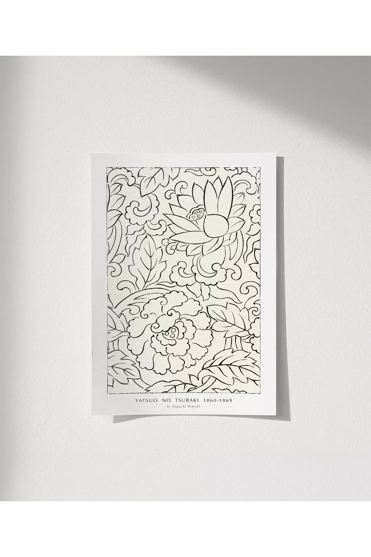 VOGLOO Çerçevesiz Poster Yatsuo No Tsubaki Vintage Baskı No 3