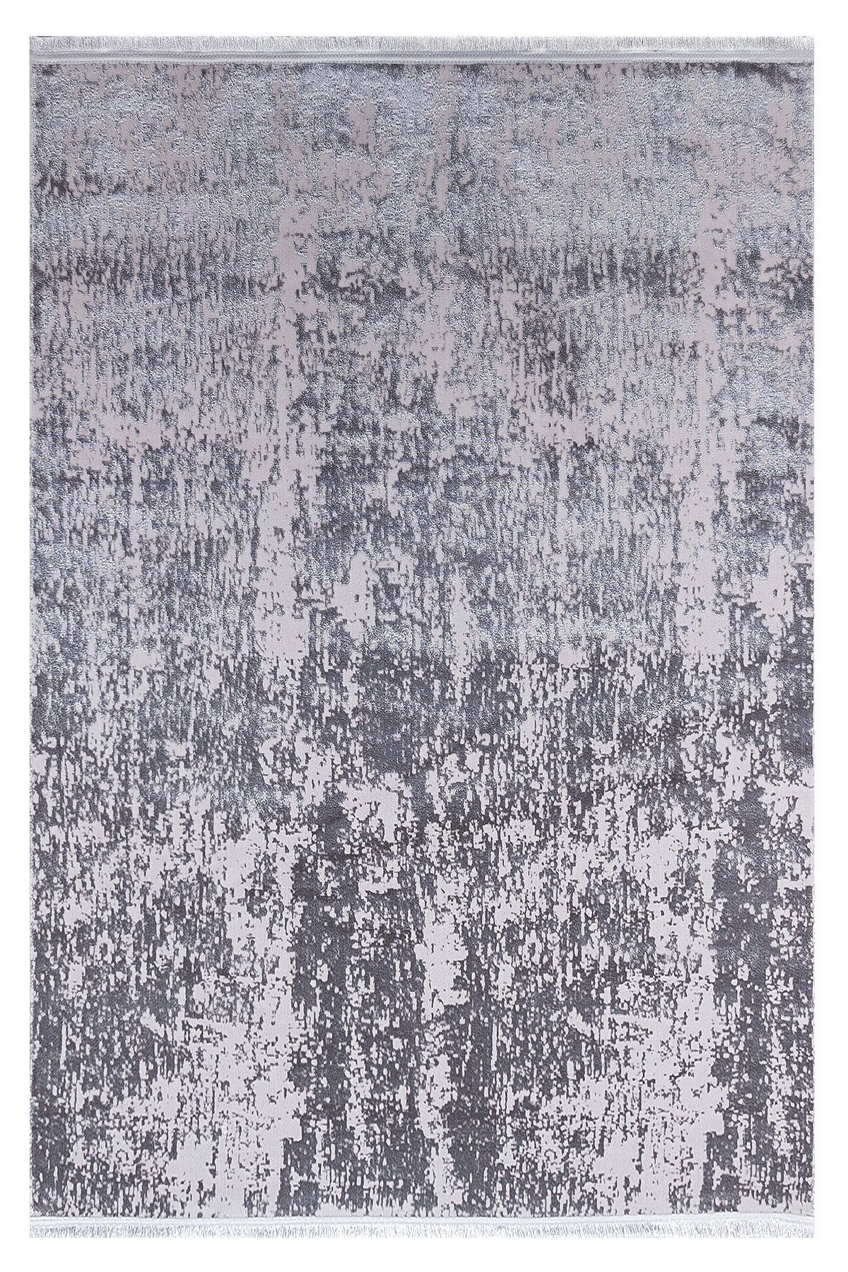 SEVENHILL Picasso 1004 Gri Sanatsal Desenli Salon Yatak Odası Halısı Kaymaz Tabanlı
