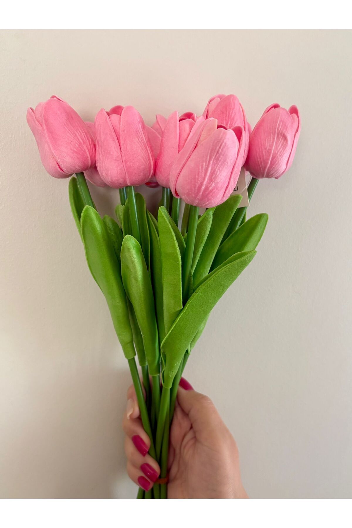 DEFORA PEMBE ISLAK LALE 8 ADET YAPAY LALE PEMBE