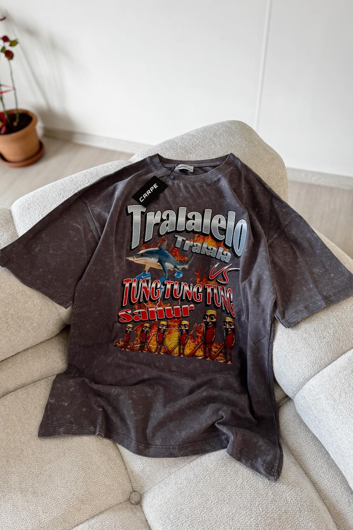 Carpe Tralalelo Yıkamalı Oversize T-shirt