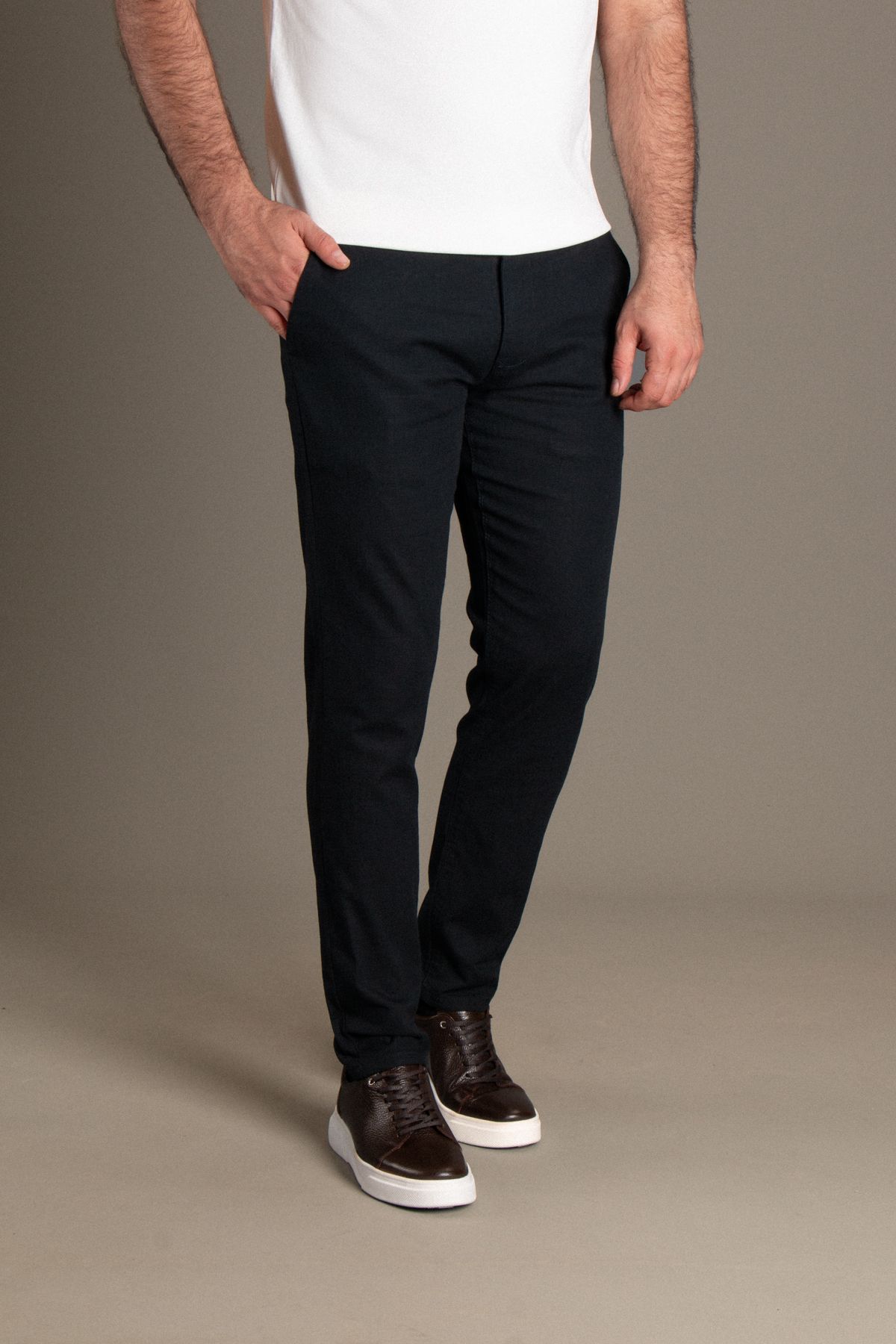 JR9 ERKEK LACİVERT KETEN PANTOLON