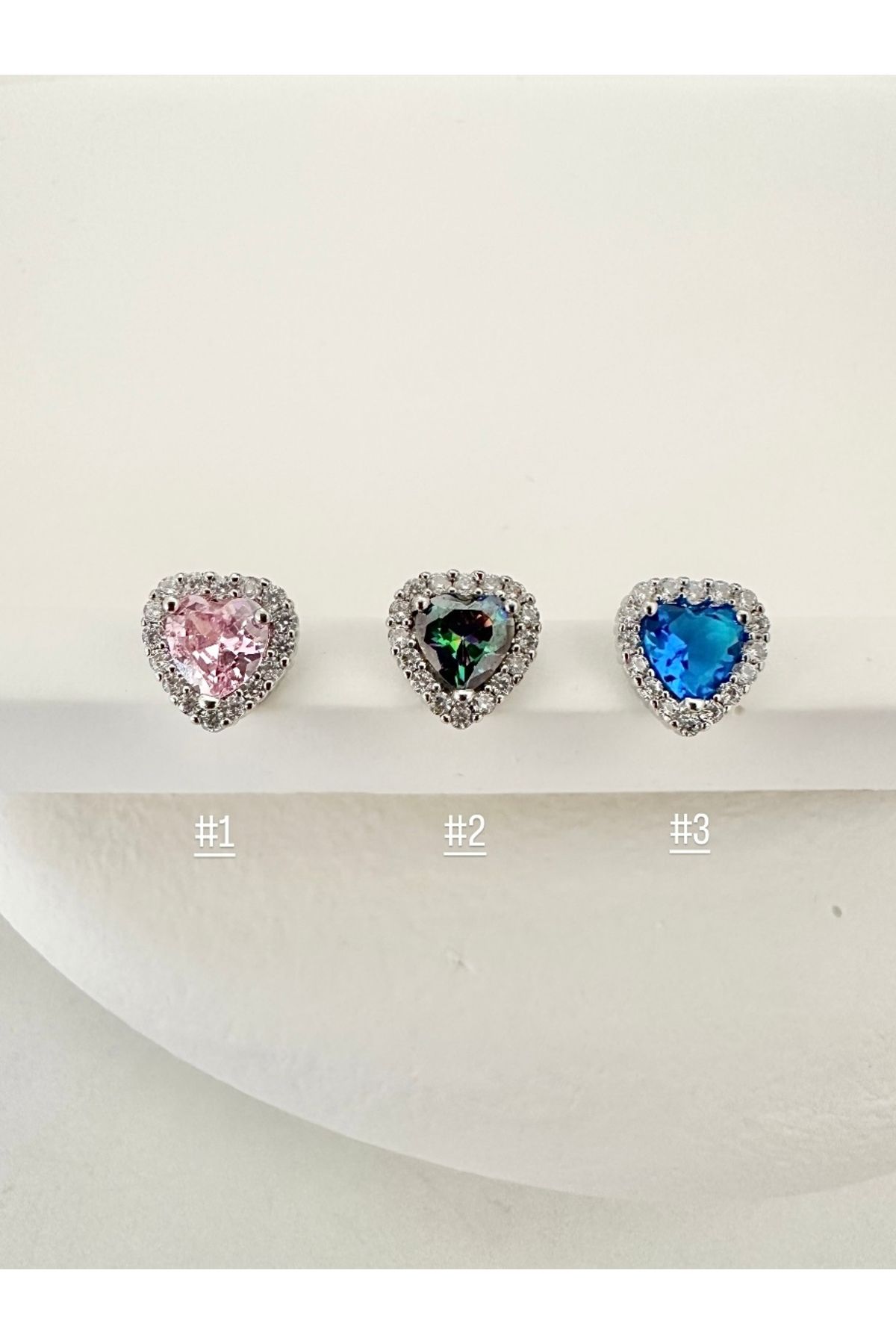 My Bellas Jewels Cerrahi Çelik Kalp Piercing Küpe, Helix, Tragus, Flat, Lobe Uyumlu (1 Adet)