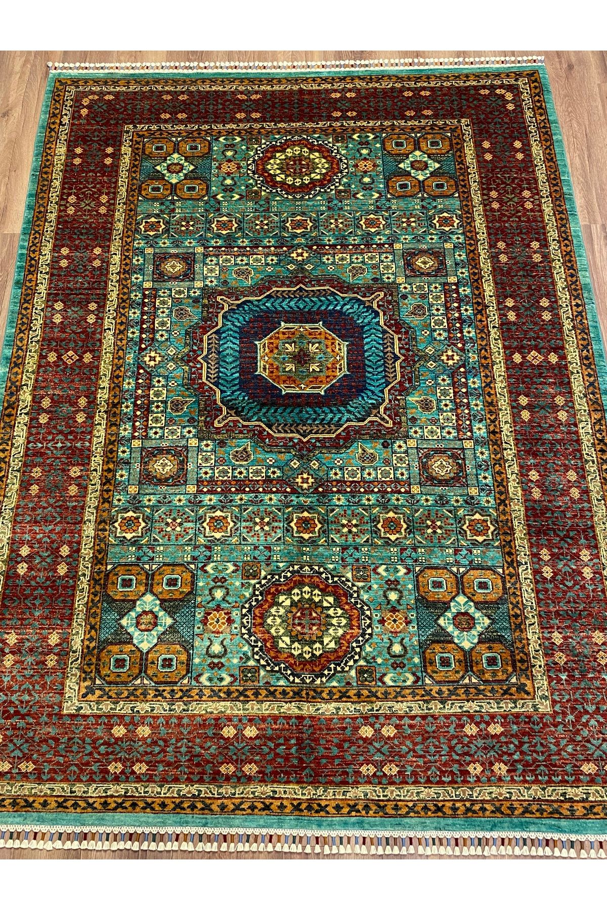 fethiyehalıkilim El Dokuma Afgan Memlük Halısı –%100 Yün %100 El Dokuma Naturel Dekoratif Halı El İşi Özgün Tasarım