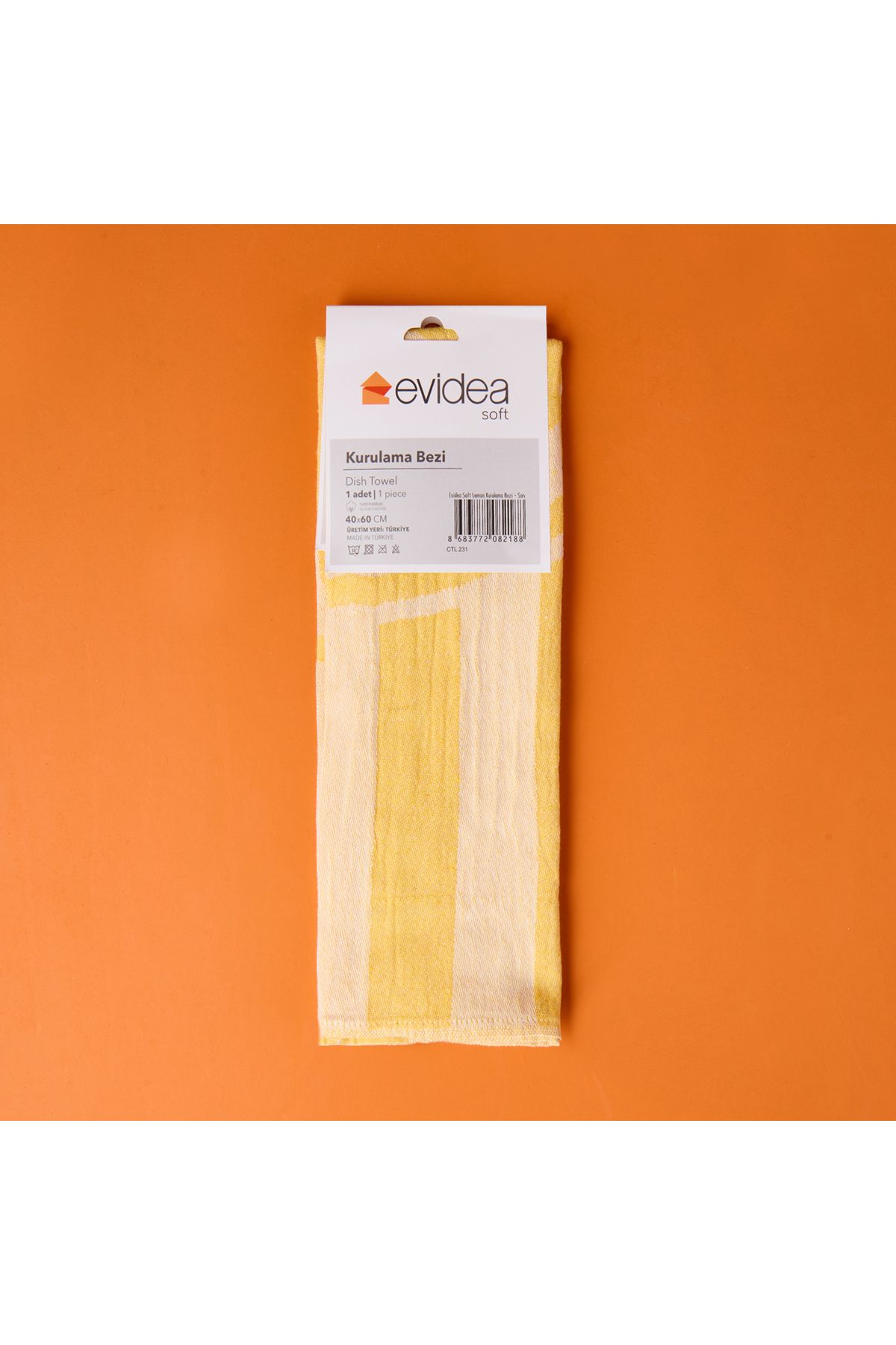 Evidea Soft Lemon Kurulama Bezi - Sarı - 40x60 cm