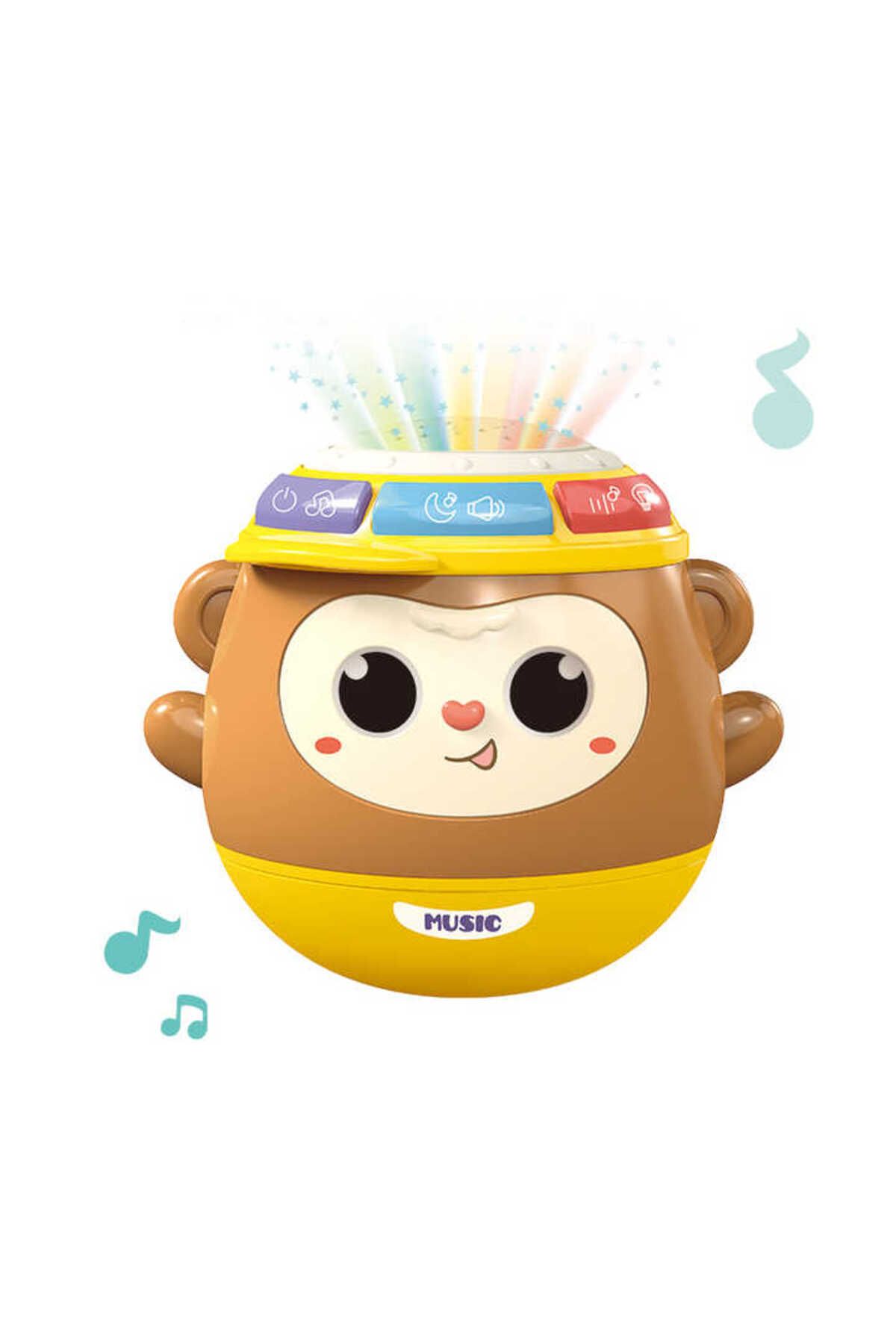 NillyToys Müzikli Projeksiyonlu 5in1 Maymun Oyun Eğitici Oyuncak Kahverengi