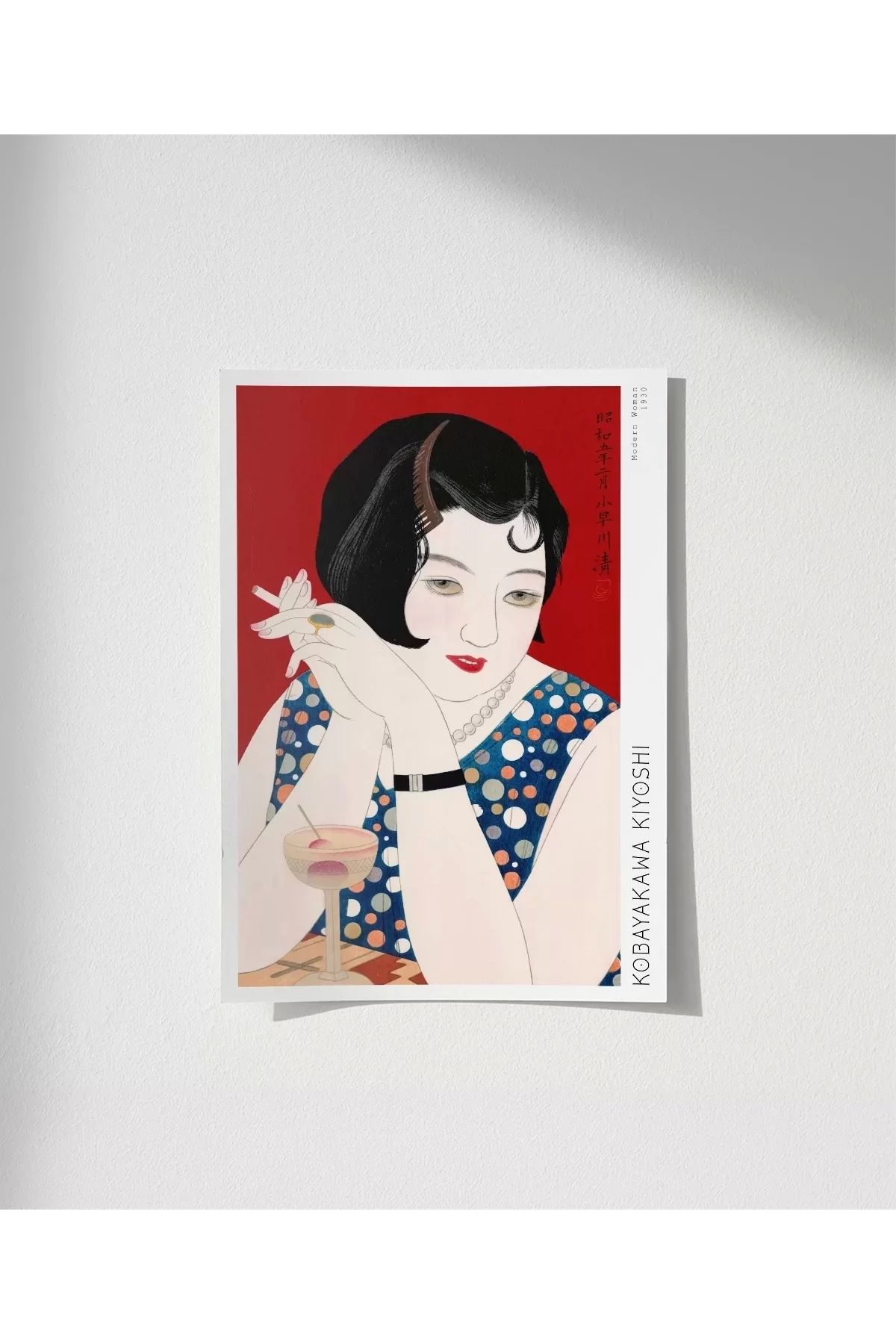 VOGLOO Çerçevesiz Poster Kobayakawa Kiyoshi Modern Kadın