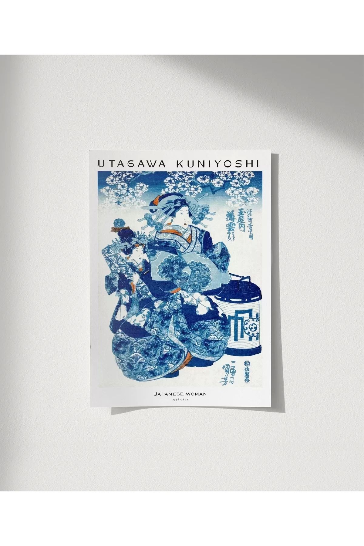 VOGLOO Çerçevesiz Poster Utagawa Kuniyoshi Japon Kadın