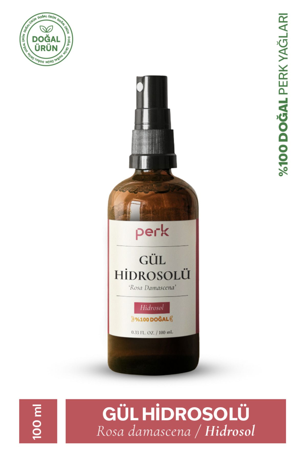 Perkies Saf Gül Hidrosolü %100 Doğal 100 ml