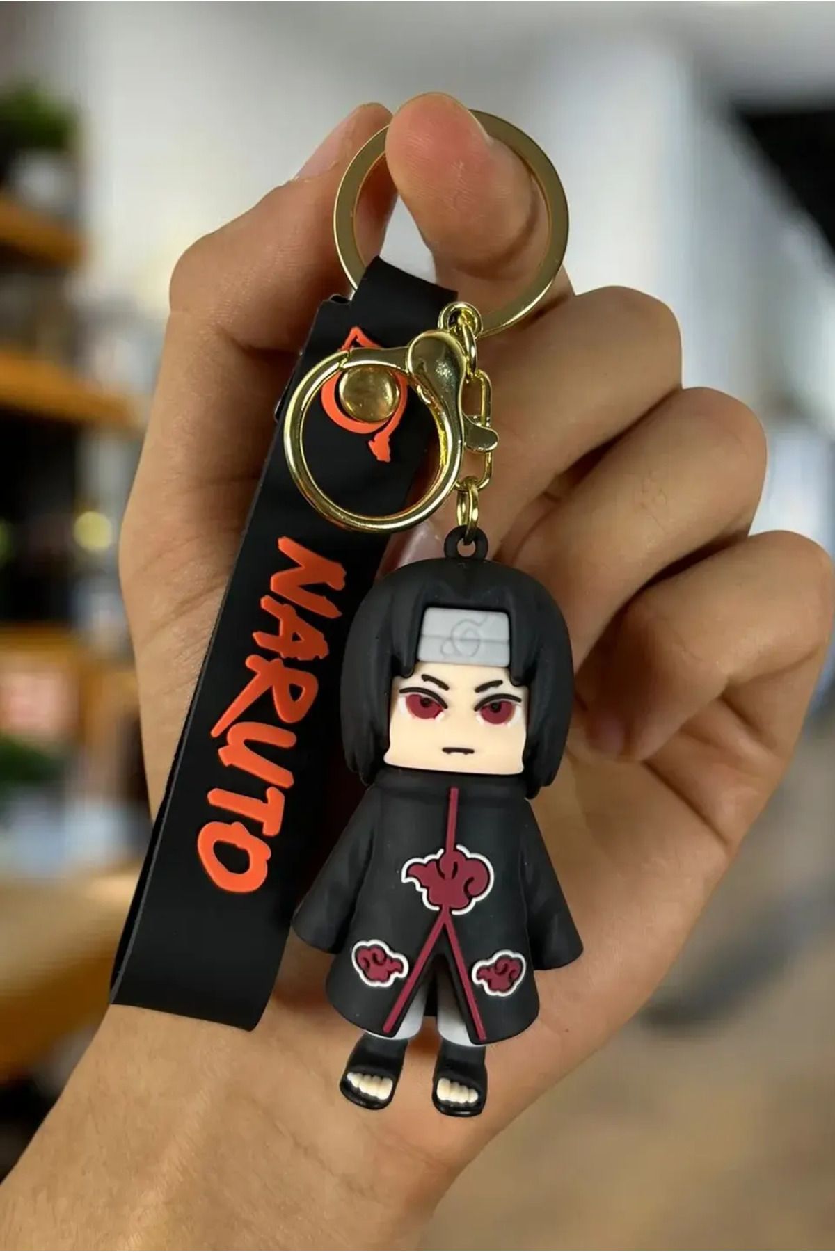 bujiteri box 3D Lüks Büyük Boy Naruto Karakteri Silikon Anahtarlık Ve Çanta Aksesuarı