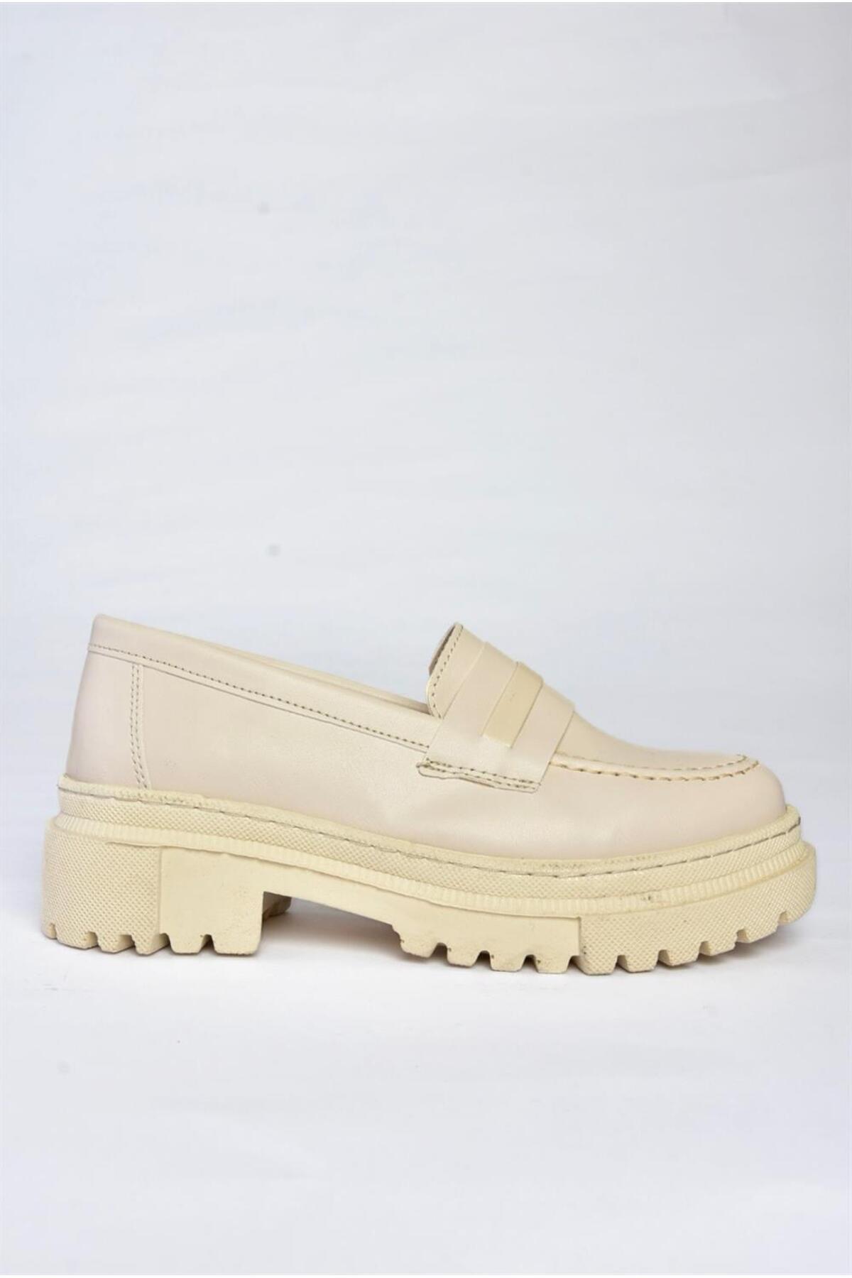 Fox Shoes-P6520345009 Beige, lässige Damenschuhe mit dicker Sohle 4