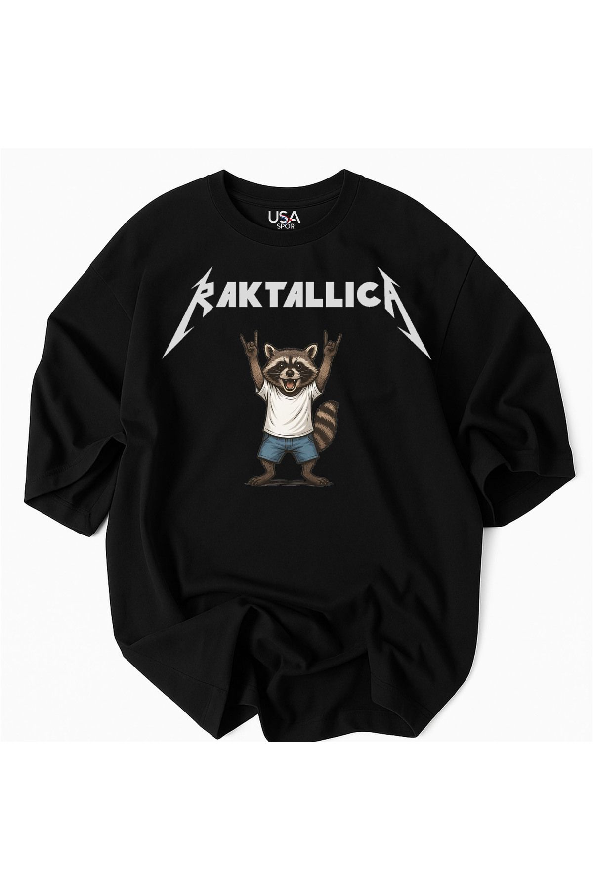 Advantage Metal Gotik Raktallica Baskılı Unisex Oversize %100 Pamuklu T-Shirt